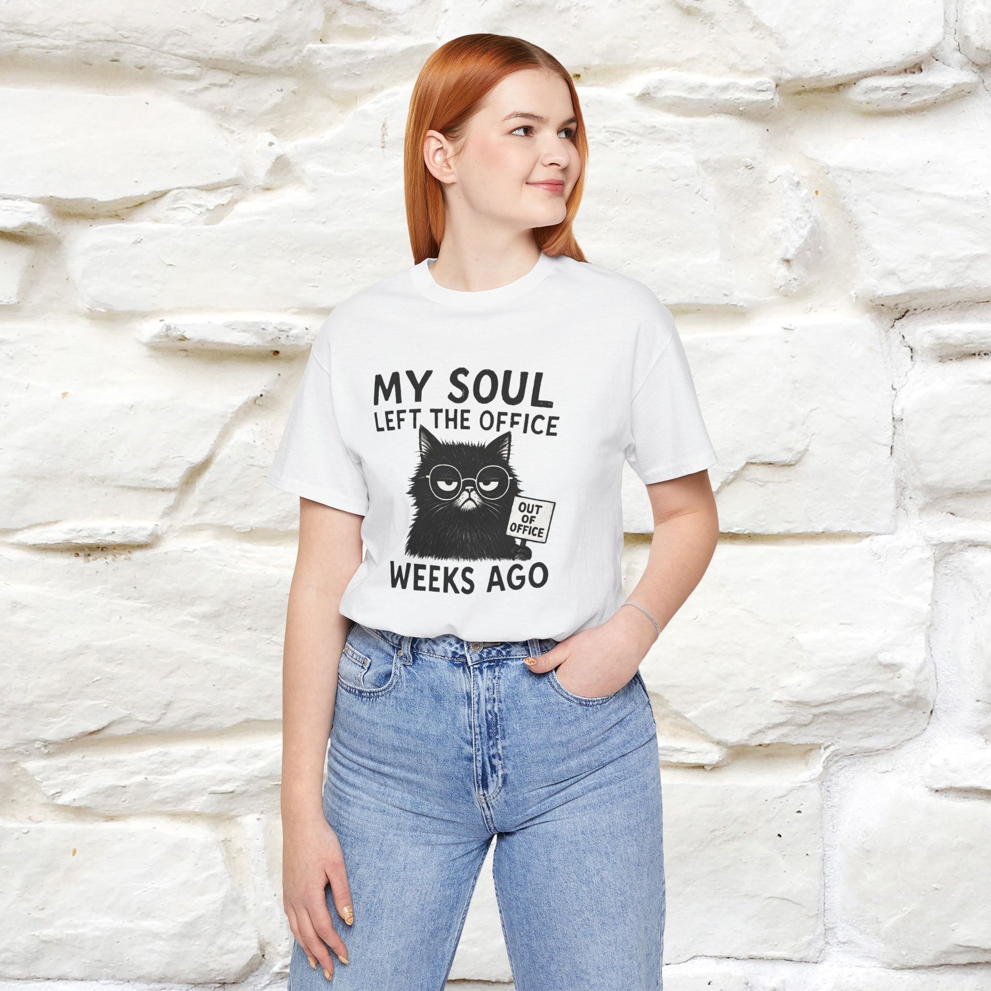 "My Soul Left The Office..." |Funny Cat T-Shirt | Nunu&Miao Studio - Nunu&Miao Studio