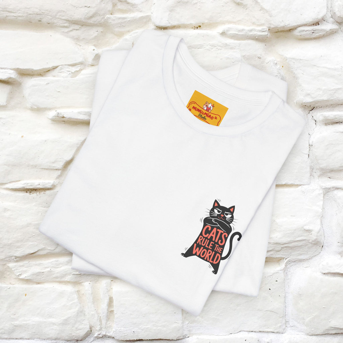 “Cats Rule The World” |Cat T-Shirt | Front & Back Design | Nunu&Miao Studio