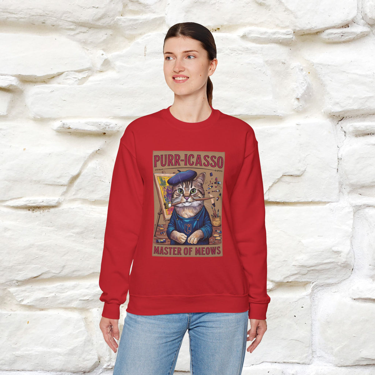 "Purr-icasso.'' |Cat Sweatshirt | Nunu&Miao Studio