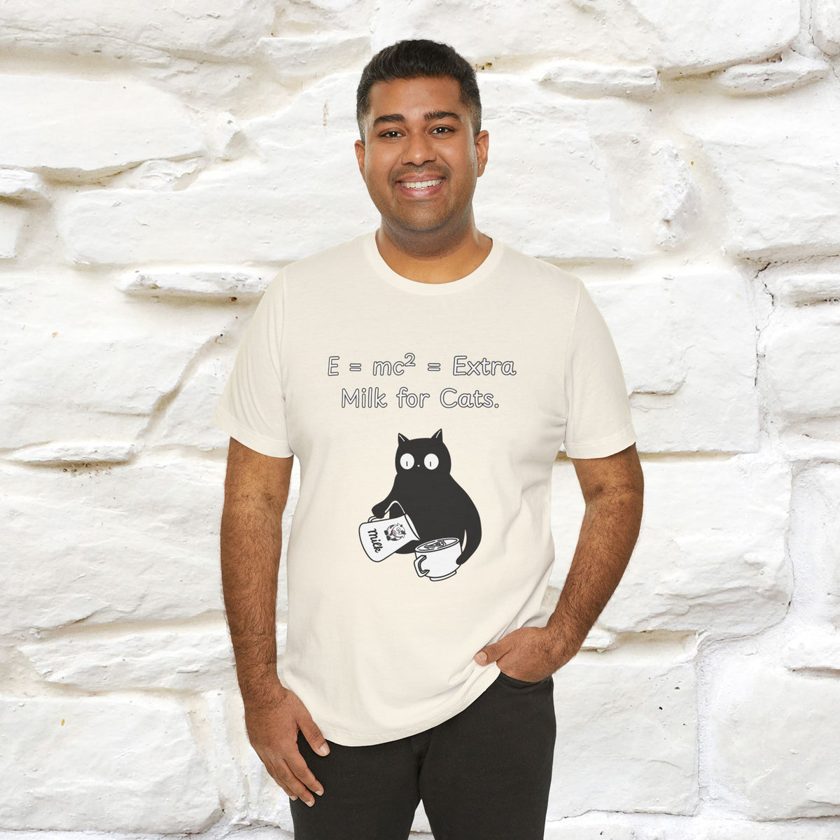 ''E = mc² = Extra Milk for Cats.''| Funny T-Shirt | Nunu&Miao Studio