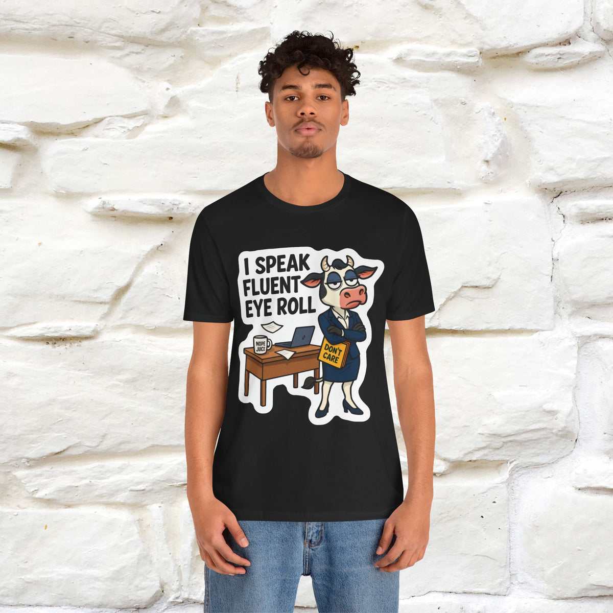 ''I Speak Fluent Eye Roll ''|  Sarcastic Cat T-Shirt | Nunu&Miao Studio