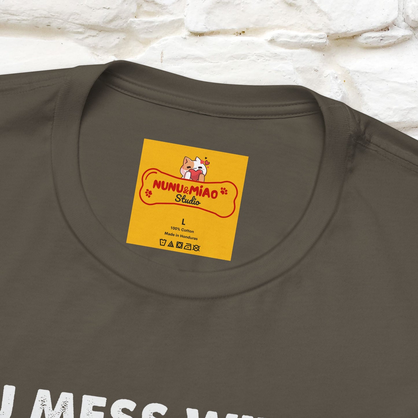 "You Mess With The Meow Meow, You Get The Peow Peow" Cat T-shirt |Nunu&Miao Studio - Nunu&Miao Studio