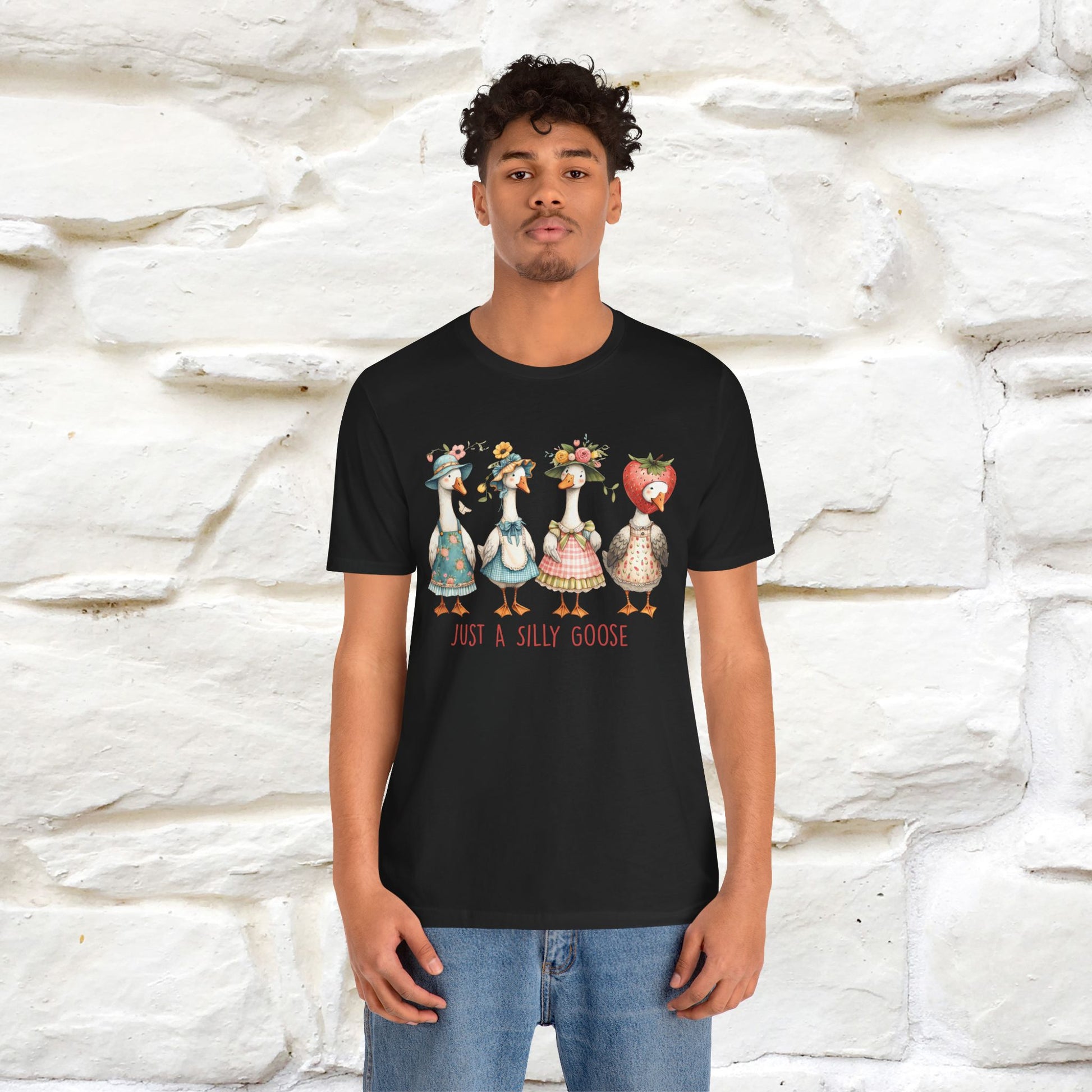 "Just A Silly Goose" Cute T-shirt |Nunu&Miao Studio - Nunu&Miao Studio