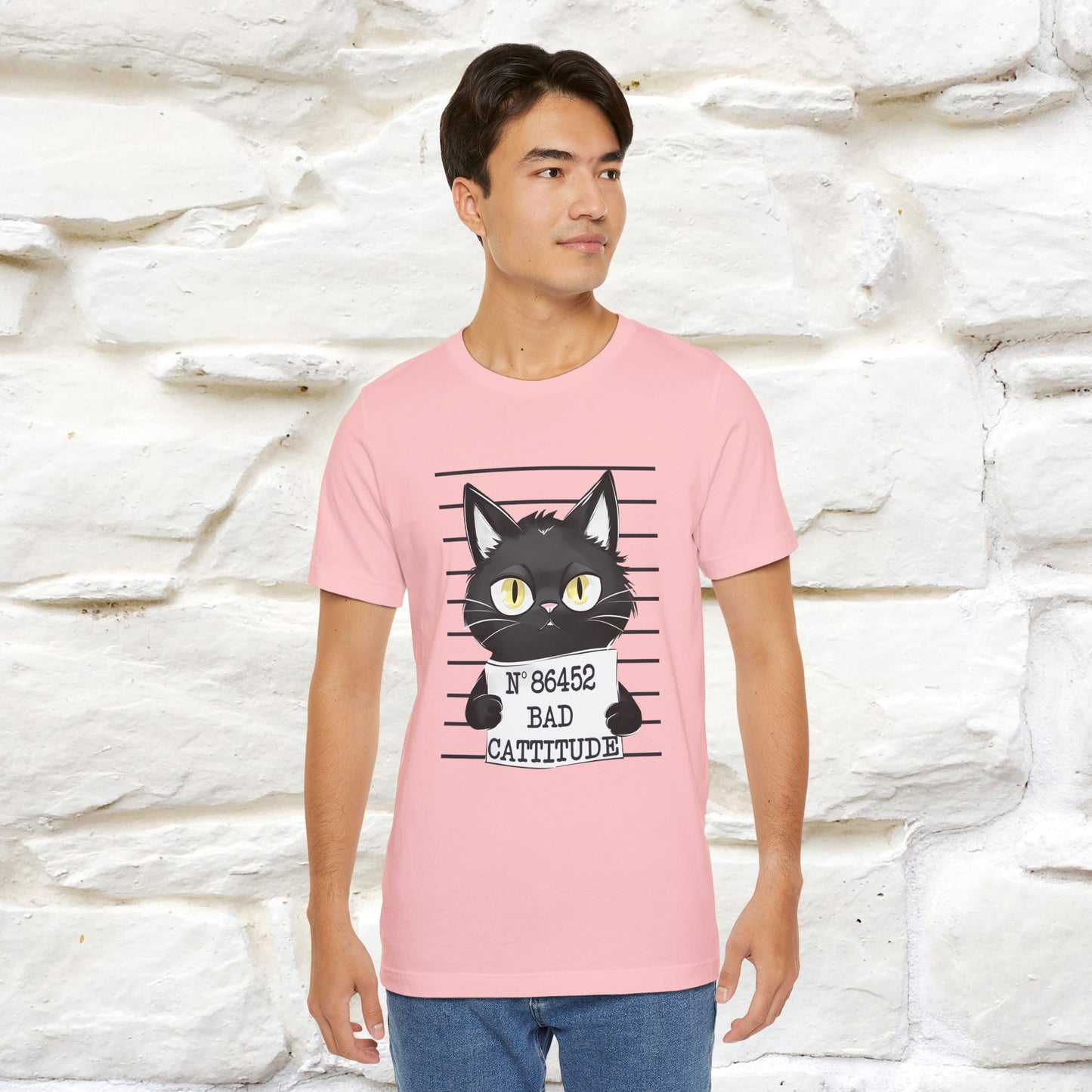 "Bad Cattitude" T-Shirt for Men & Women | 100% Cotton* - Nunu&Miao Studio