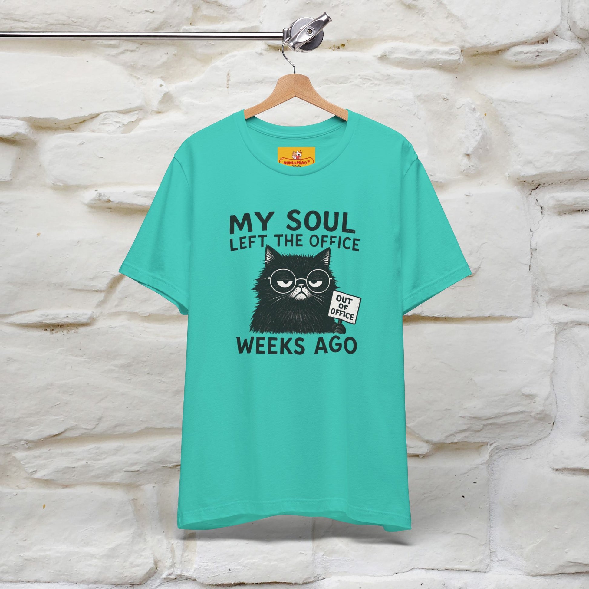 "My Soul Left The Office..." |Funny Cat T-Shirt | Nunu&Miao Studio - Nunu&Miao Studio