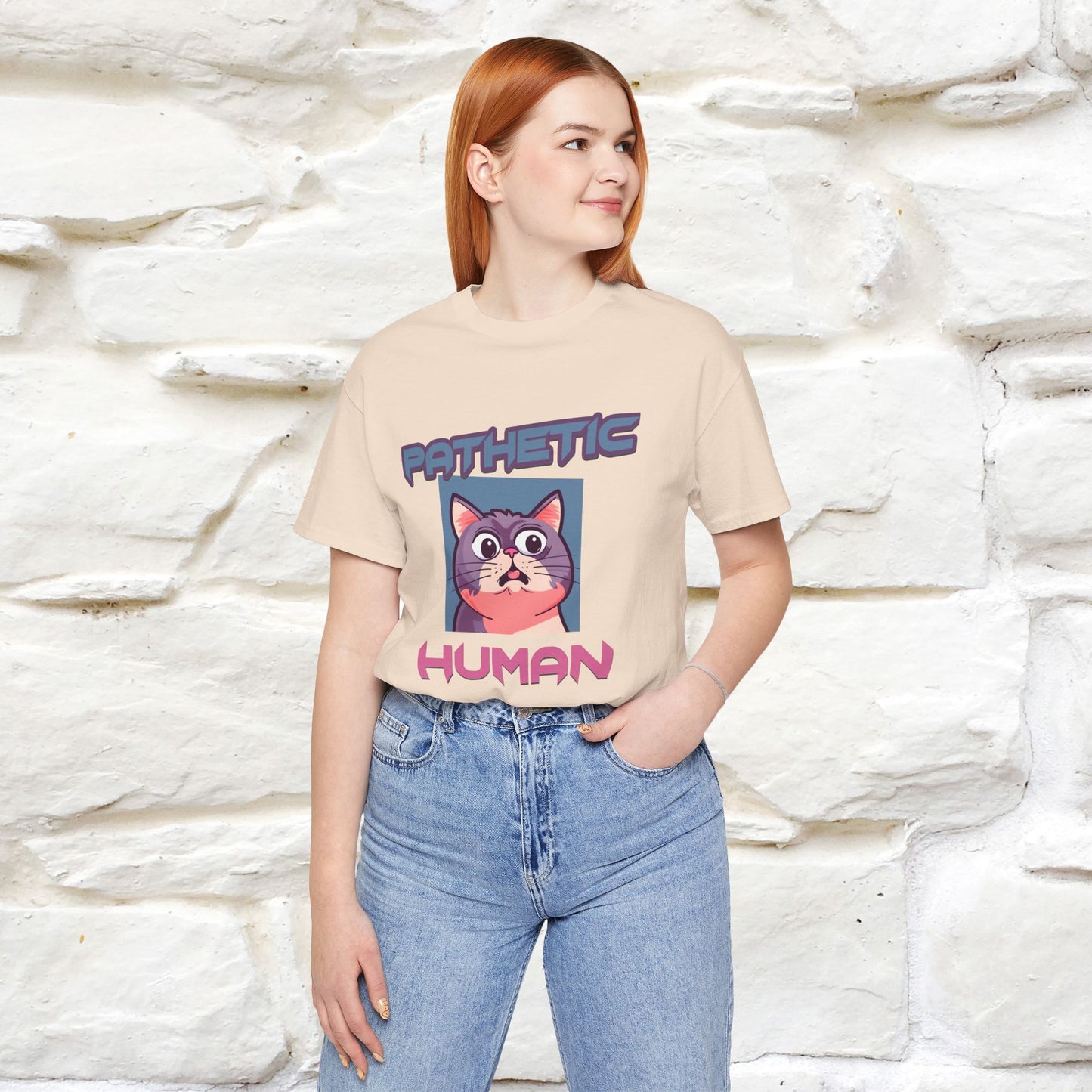 ''Pathetic Human'' | Funny Cat T-Shirt | Nunu&Miao Studio - Nunu&Miao Studio