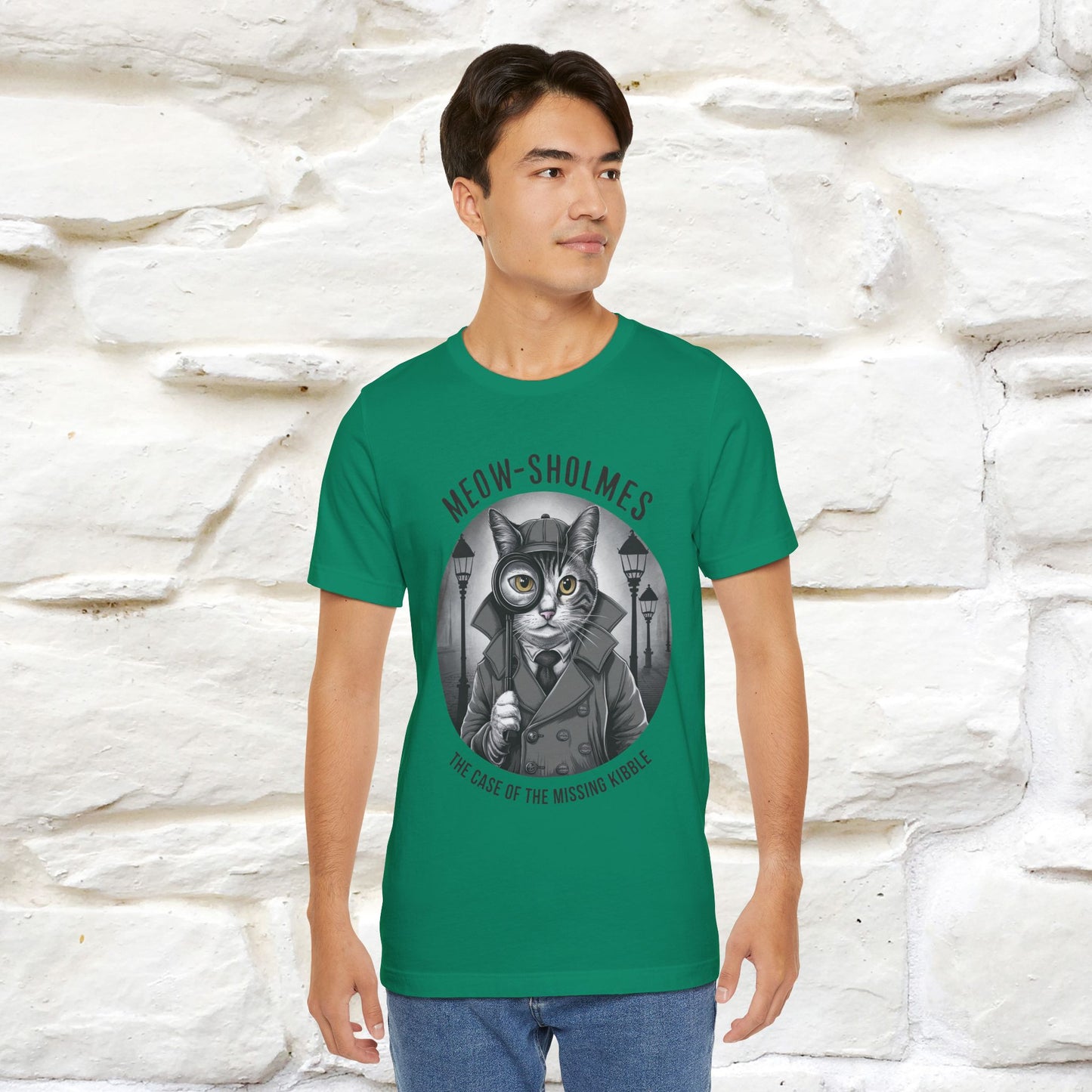 ''Meow-Sholmes: The Case of the Missing Kibble'' | Detective Cat Tee | Nunu&Miao Studio - Nunu&Miao Studio