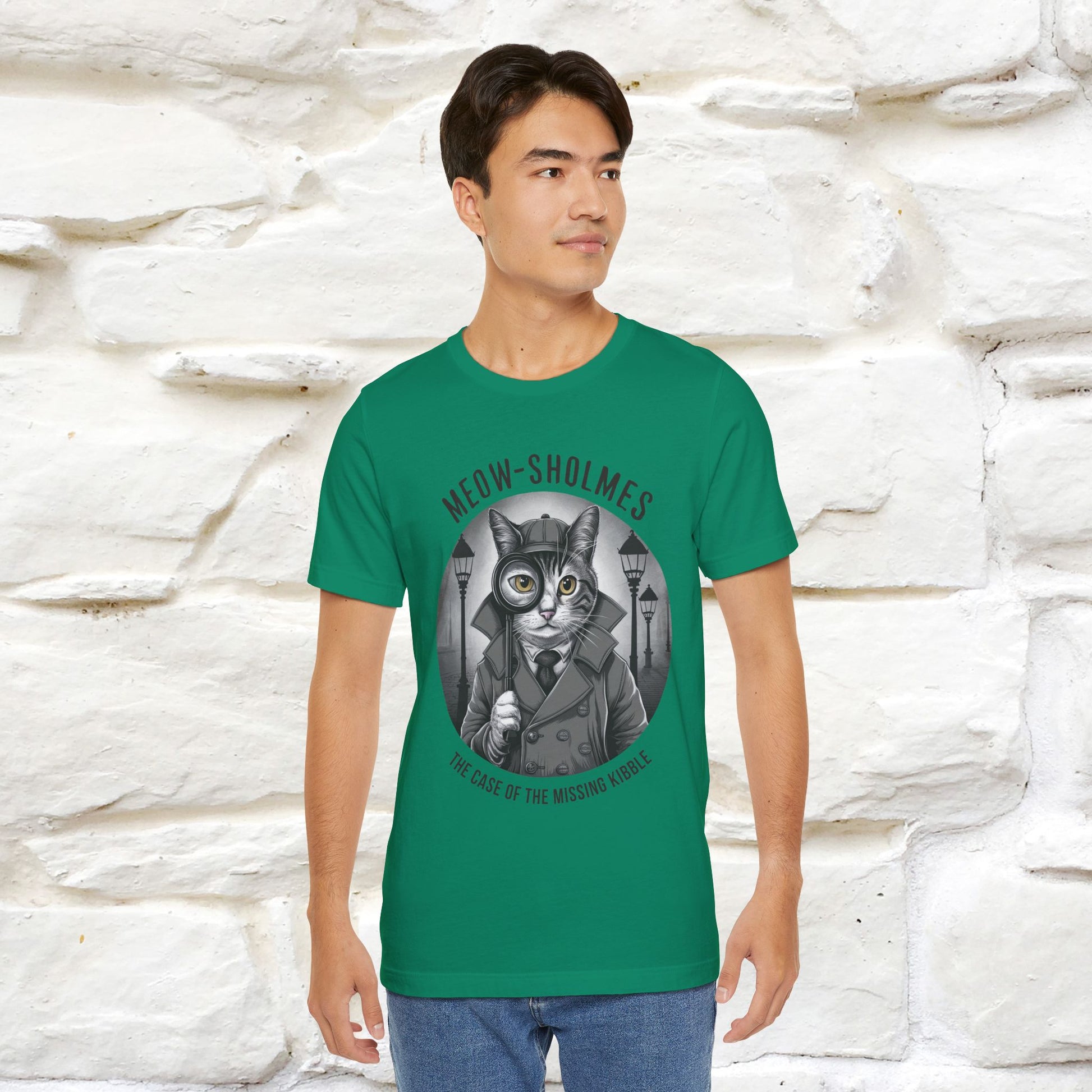 ''Meow-Sholmes: The Case of the Missing Kibble'' | Detective Cat Tee | Nunu&Miao Studio - Nunu&Miao Studio
