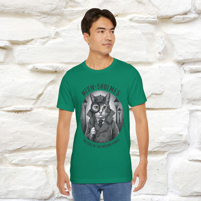 ''Meow-Sholmes: The Case of the Missing Kibble'' | Detective Cat Tee | Nunu&Miao Studio - Nunu&Miao Studio