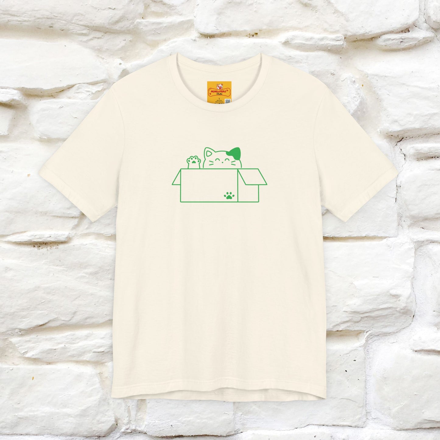 "“Happiness is free. Delivery is extra.” | Cat T-Shirt | Front & Back Design | Nunu&Miao Studio