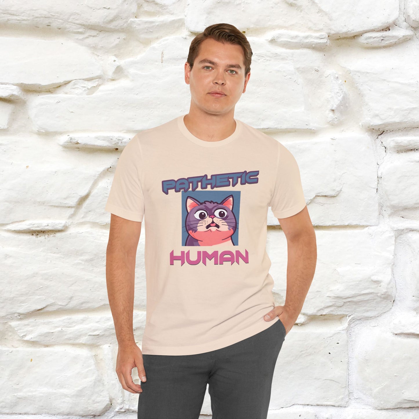 ''Pathetic Human'' | Funny Cat T-Shirt | Nunu&Miao Studio - Nunu&Miao Studio