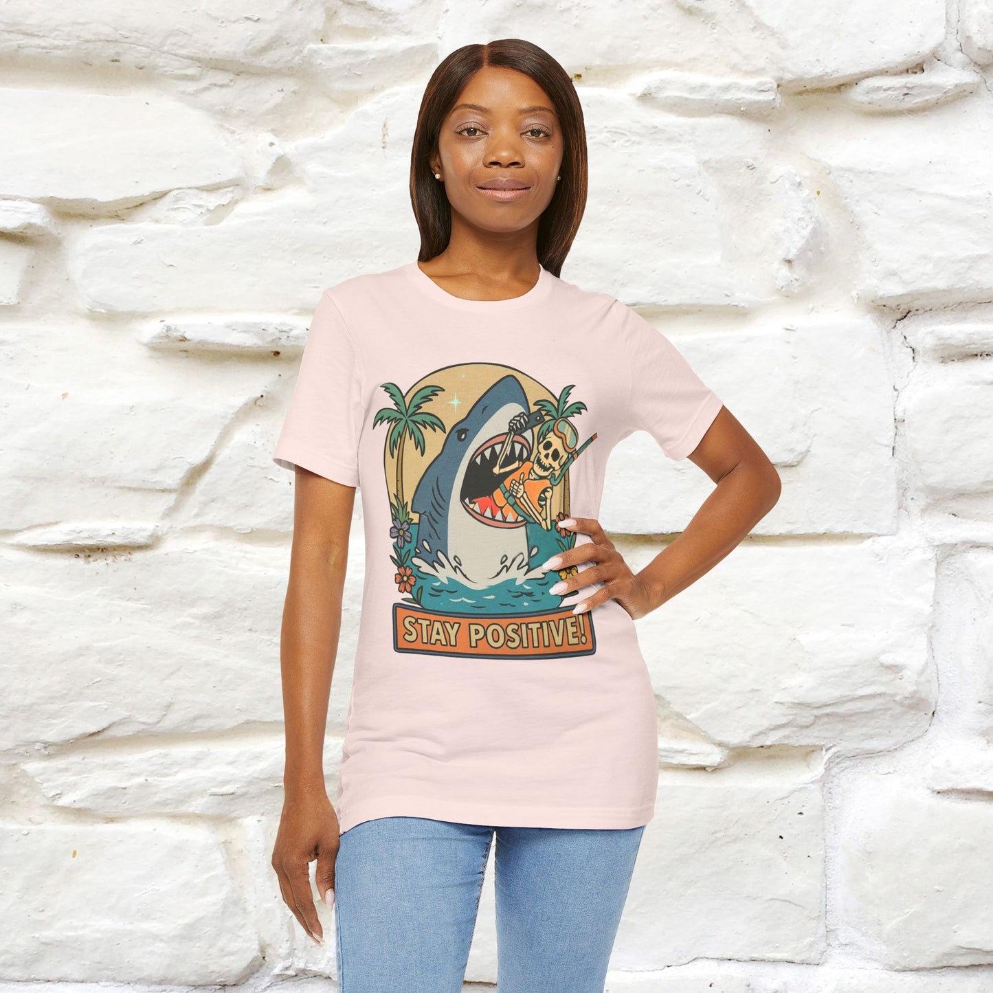 "Stay Positive" Funny T-shirt |Nunu&Miao Studio - Nunu&Miao Studio