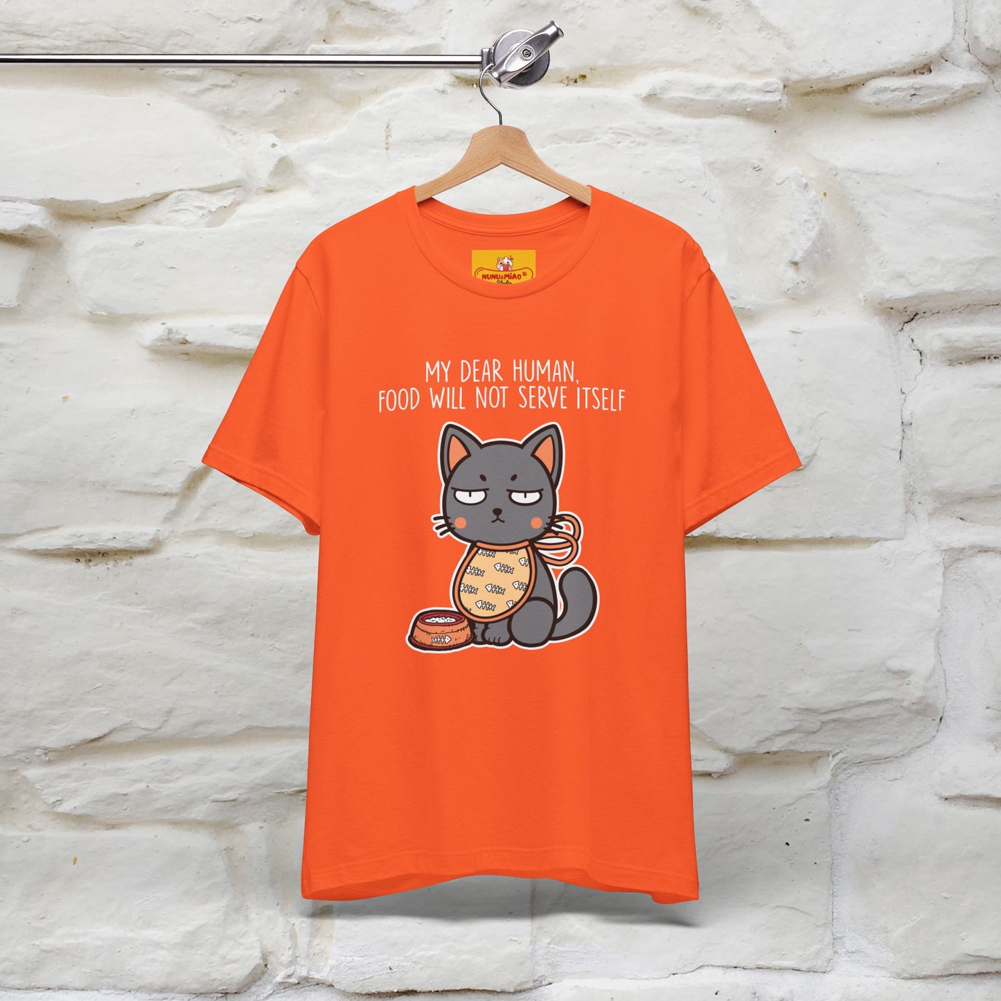 "Dear Human, Food Will Not Serve Itself" |Cat T-Shirt | Nunu&Miao Studio - Nunu&Miao Studio