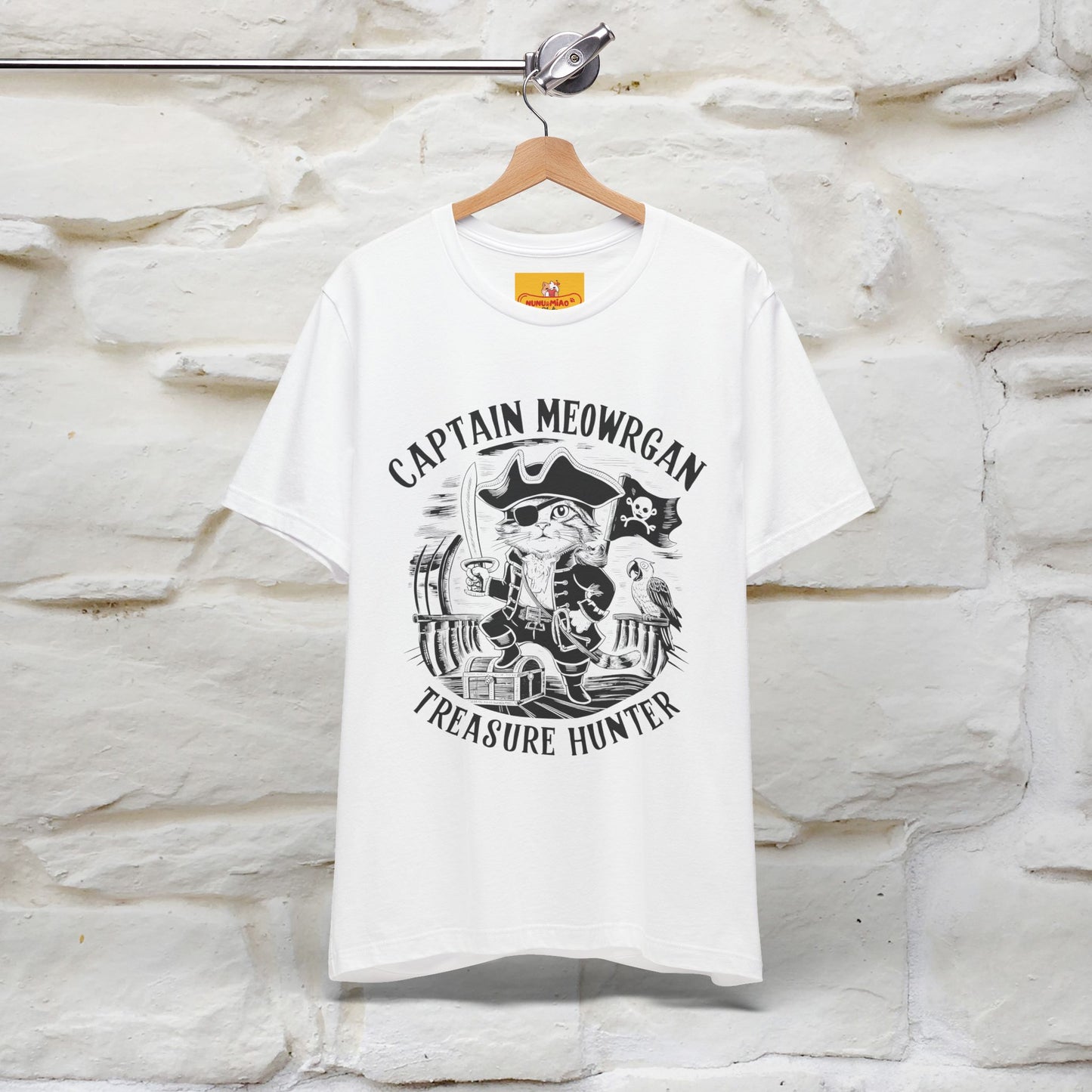 Captain Meowrgan Treasure Hunter |  |Cat T-Shirt | Nunu&Miao Studio - Nunu&Miao Studio