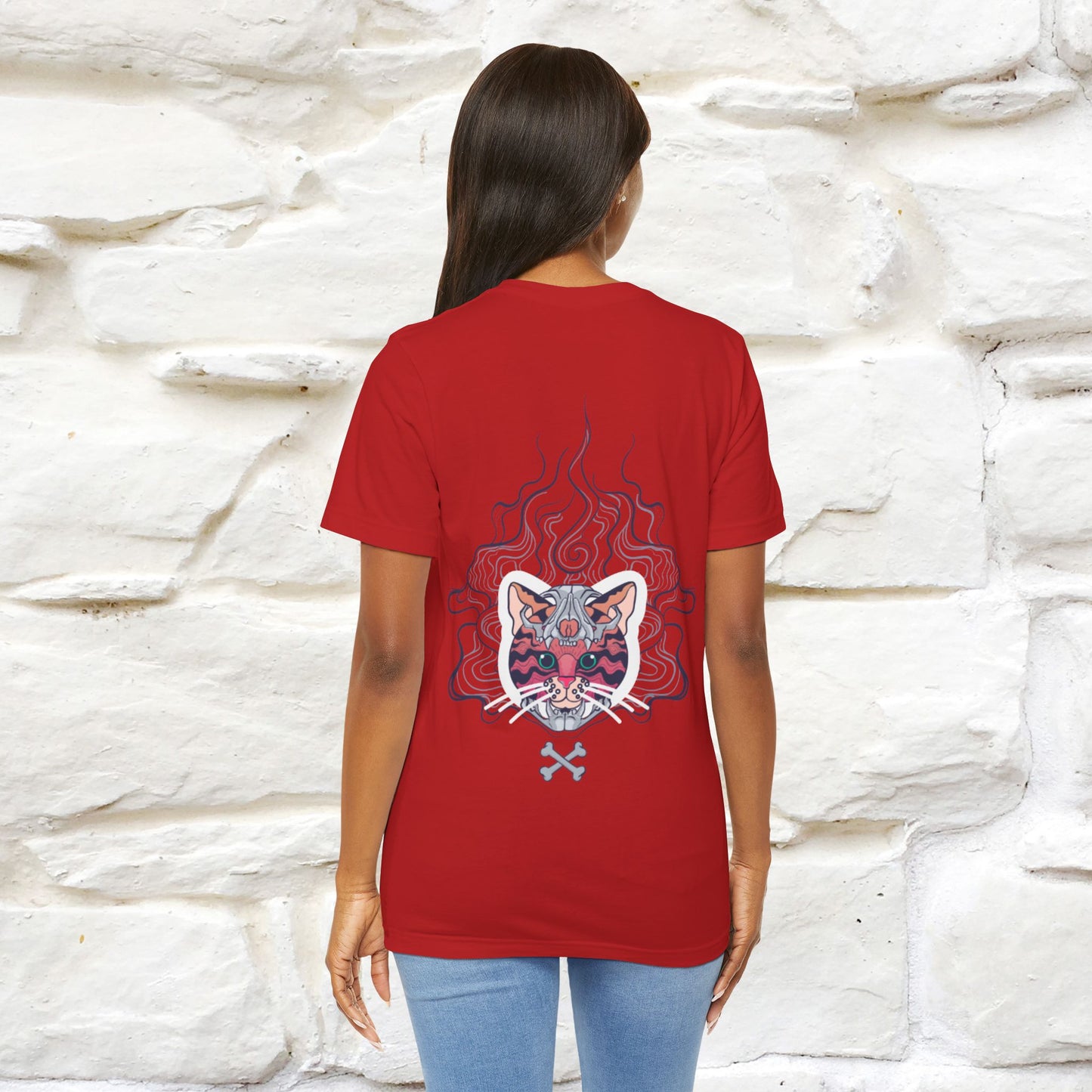 ''Air Fire Cat'' | Cat T-Shirt Front and Back Design | Nunu&Miao Studio - Nunu&Miao Studio