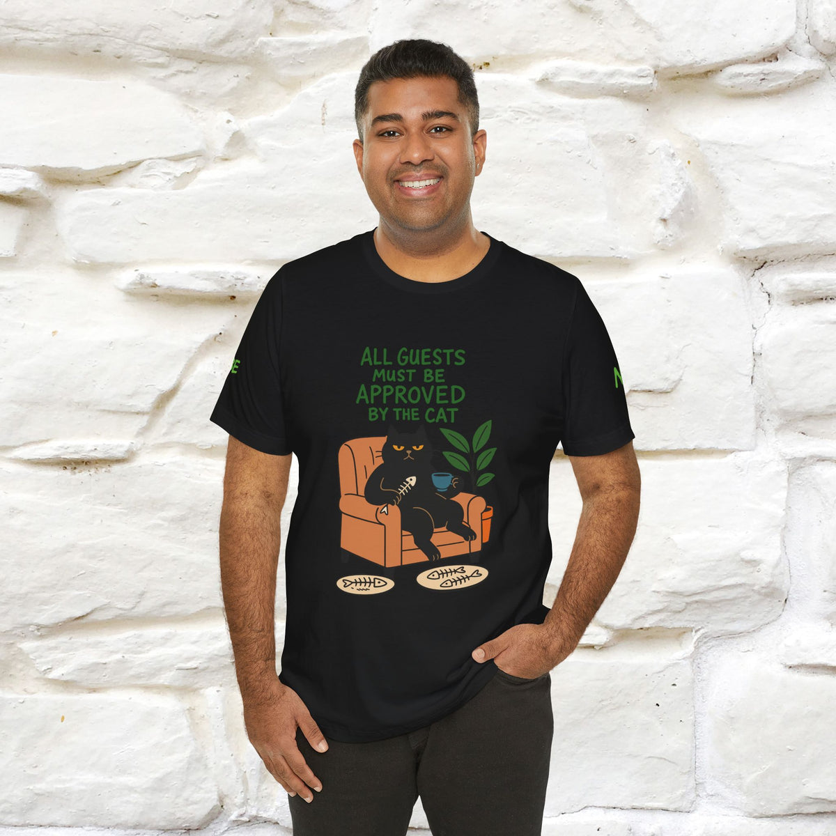 "All Guest Must Be Approved By The Cat - NO,MAYBE" Cat T-shirt |Nunu&Miao Studio