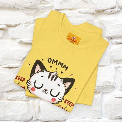Ommm, Keep Calm | Relaxed Cat Shirt for Men & Women | 100% Cotton* - Nunu&Miao Studio