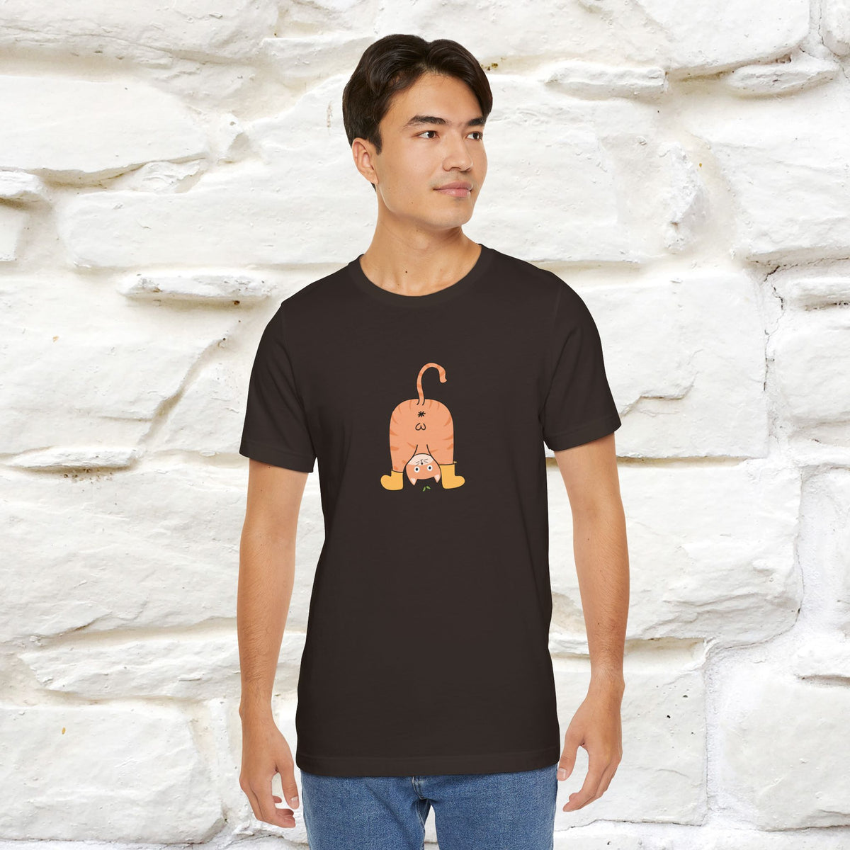 "Sometimes You Need to Look at Life from a Different Perspective" Cat T-Shirt | Front & Back Design | Nunu&Miao Studio