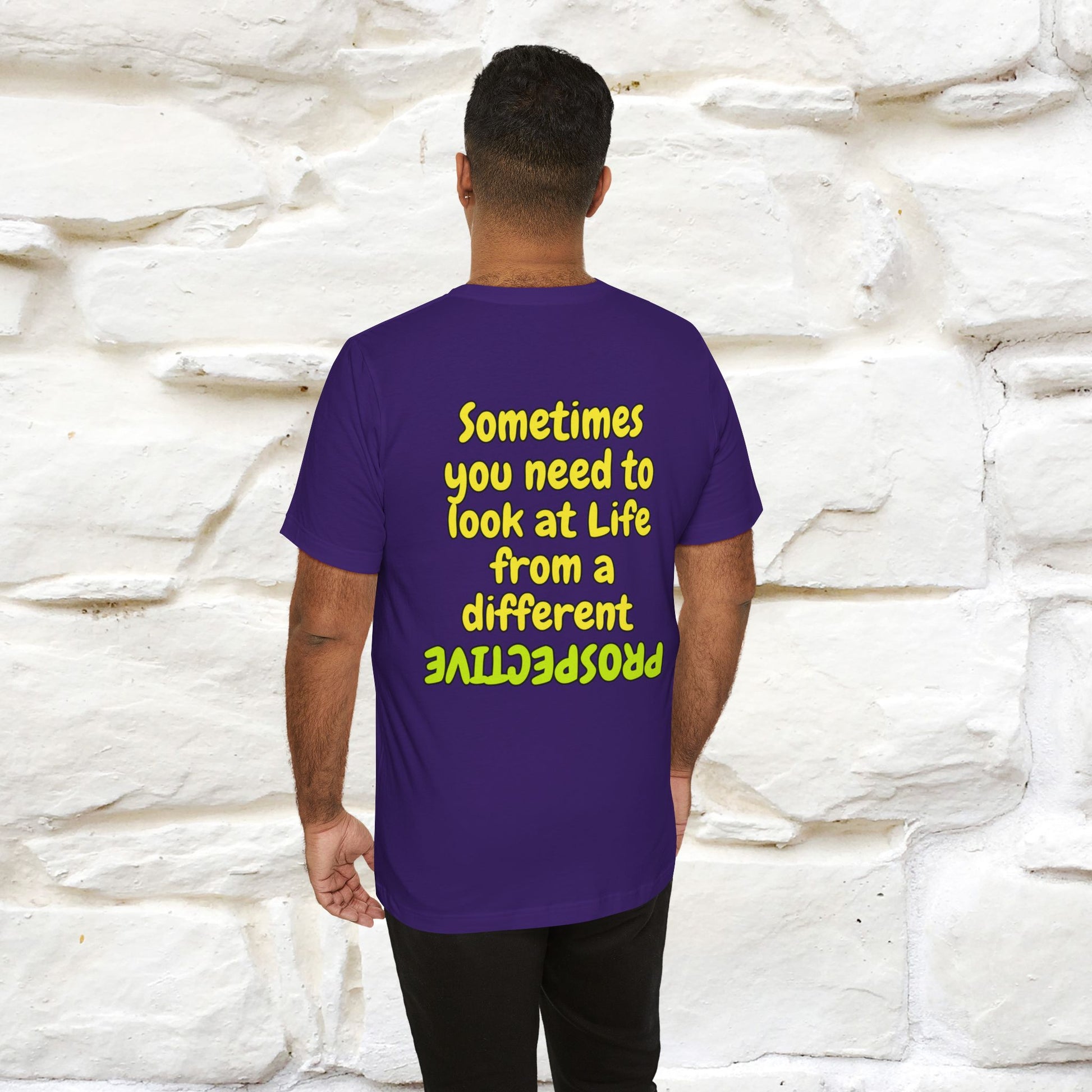 "Sometimes You Need to Look at Life from a Different Perspective" Cat T-Shirt | Front & Back Design | Nunu&Miao Studio - Nunu&Miao Studio