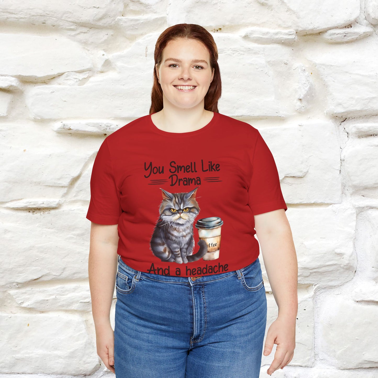 ''You Smell Like Drama and a Headache" Cat T-Shirt | Nunu&Miao Studio - Nunu&Miao Studio