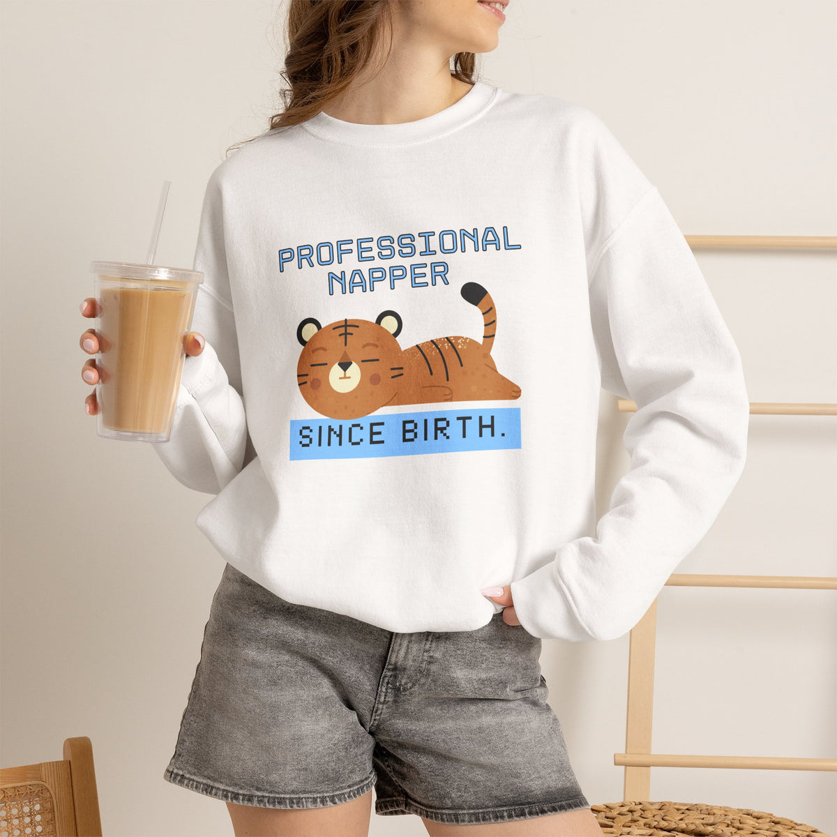 ''Professional Napper Since Birth'' |Cat Sweatshirt | Nunu&Miao Studio