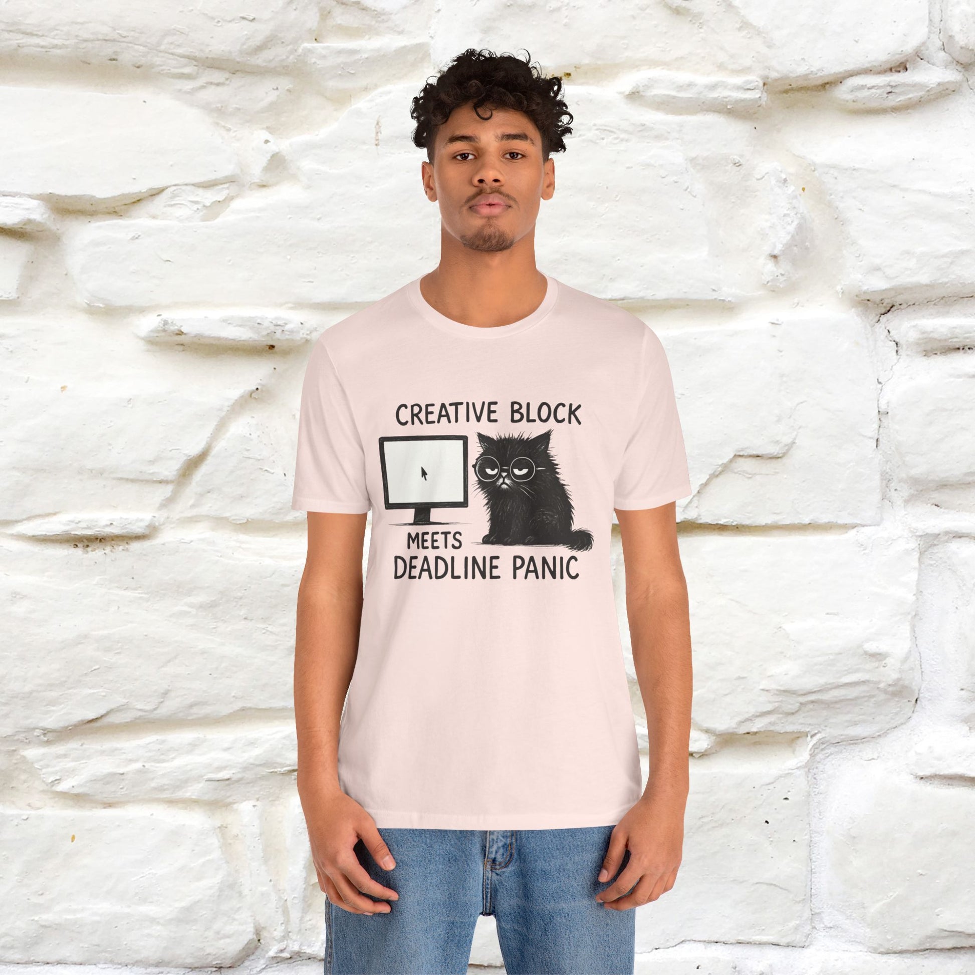 "Creative Block Meets Deadline..." |Cat T-Shirt | Nunu&Miao Studio - Nunu&Miao Studio
