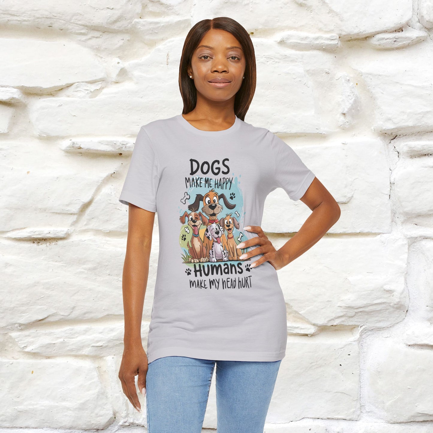 " Dogs Make Me Happy ..."  T-shirt |Nunu&Miao Studio - Nunu&Miao Studio