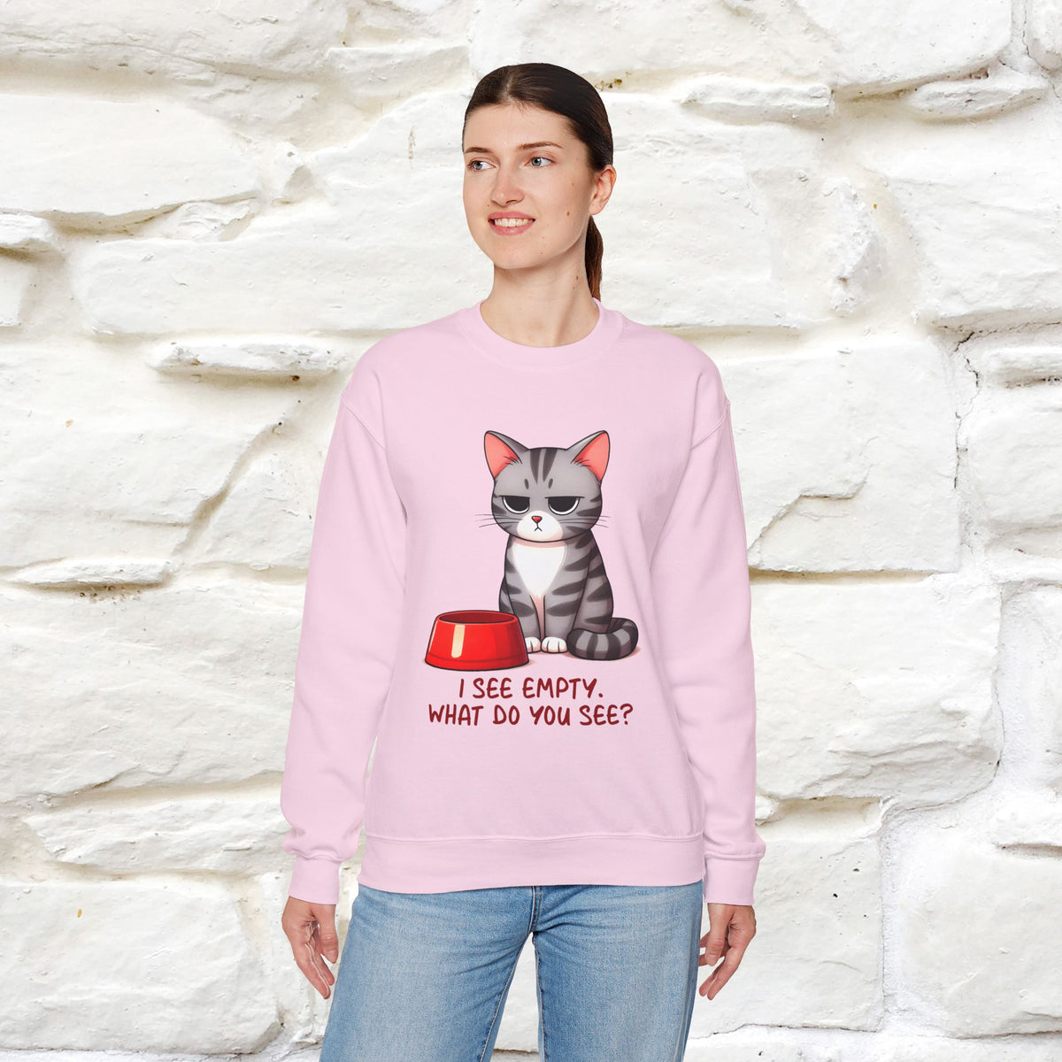 ''I See Empty What Do You See..'' |Cat Sweatshirt | Nunu&Miao Studio