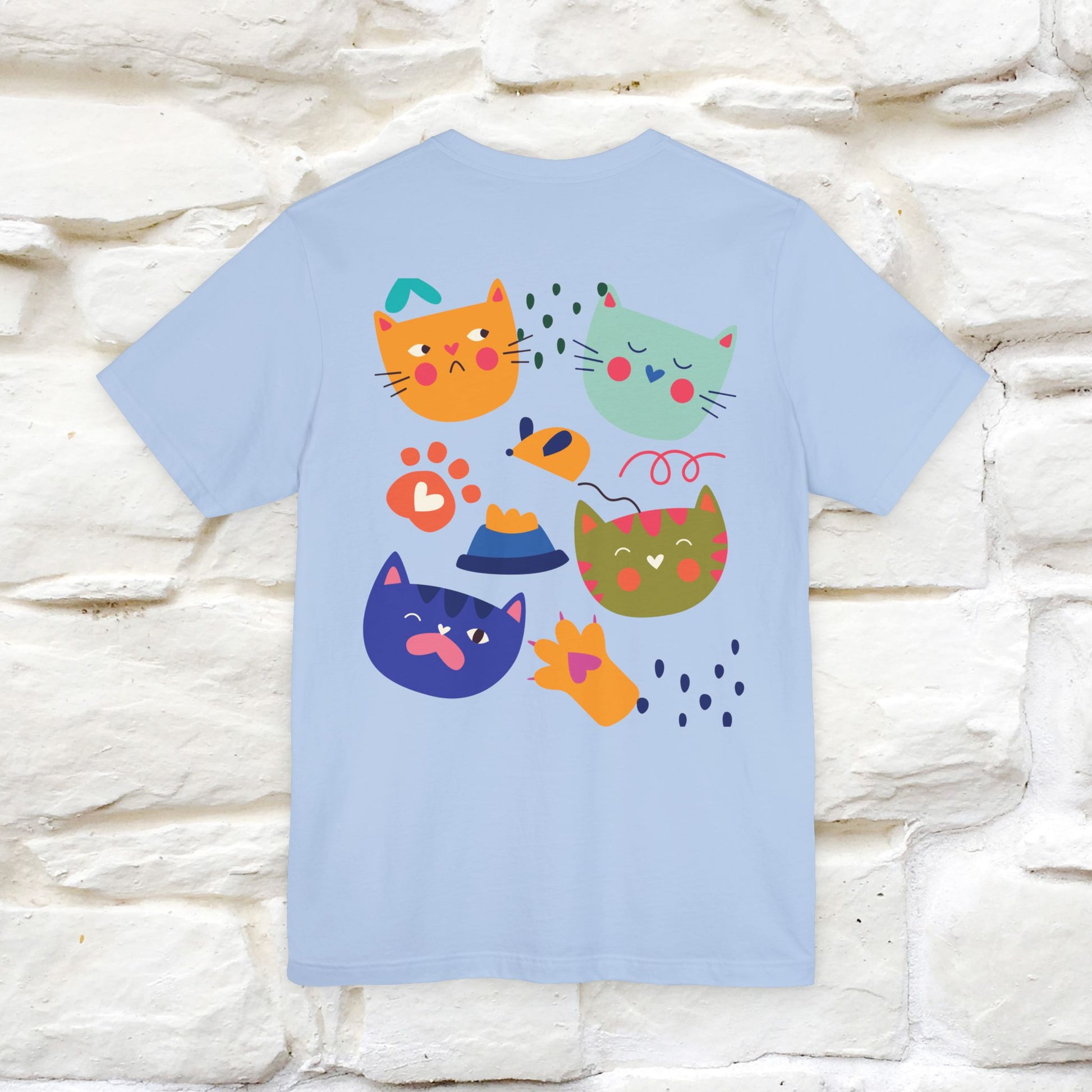 ''The Power Of Meow'' Cat T-Shirt Front and Back Design | Nunu&Miao Studio - Nunu&Miao Studio