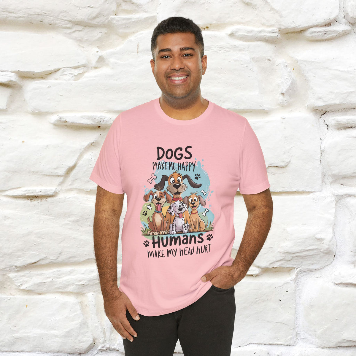 " Dogs Make Me Happy ..."  T-shirt |Nunu&Miao Studio