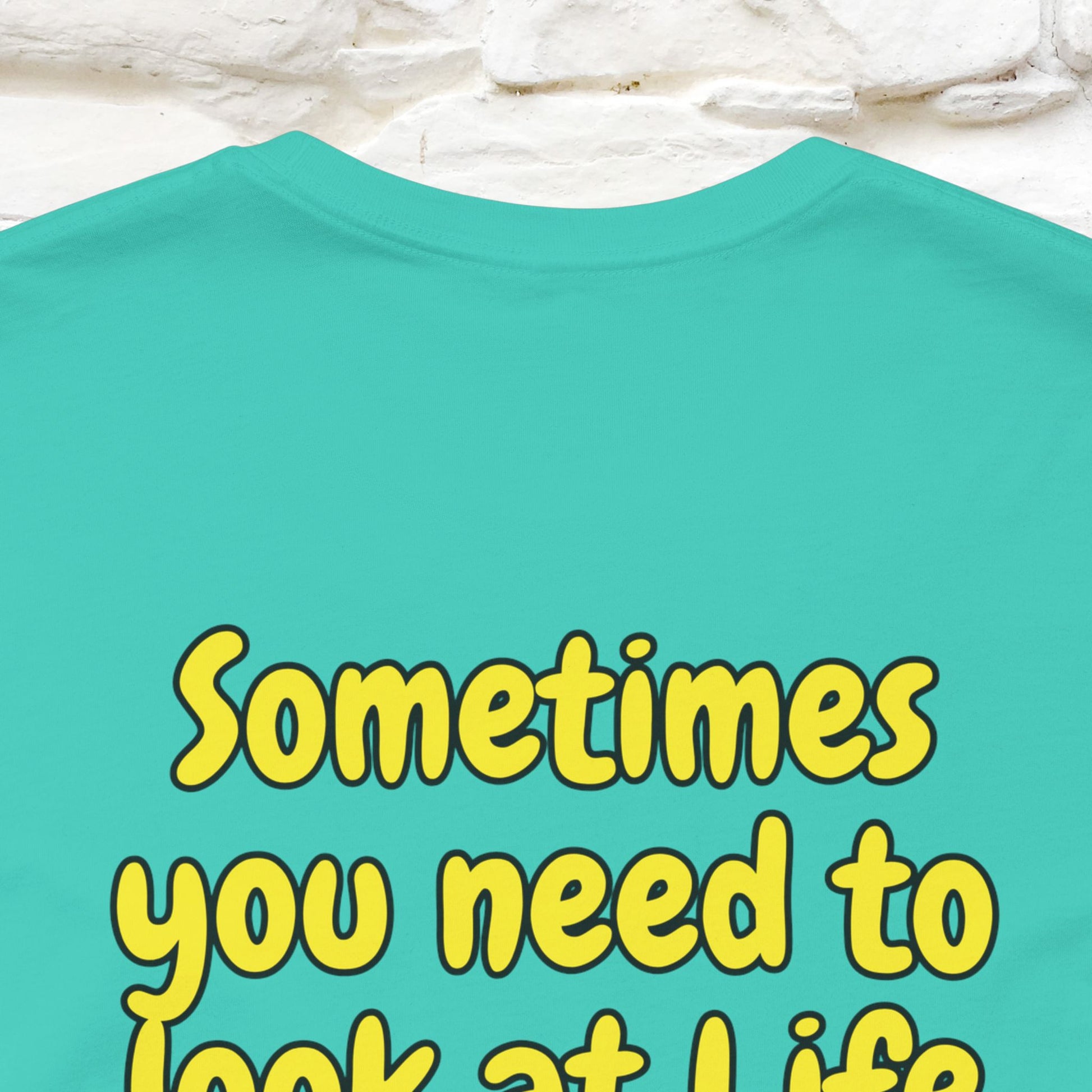 "Sometimes You Need to Look at Life from a Different Perspective" Cat T-Shirt | Front & Back Design | Nunu&Miao Studio - Nunu&Miao Studio