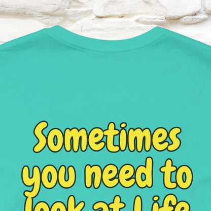 "Sometimes You Need to Look at Life from a Different Perspective" Cat T-Shirt | Front & Back Design | Nunu&Miao Studio - Nunu&Miao Studio