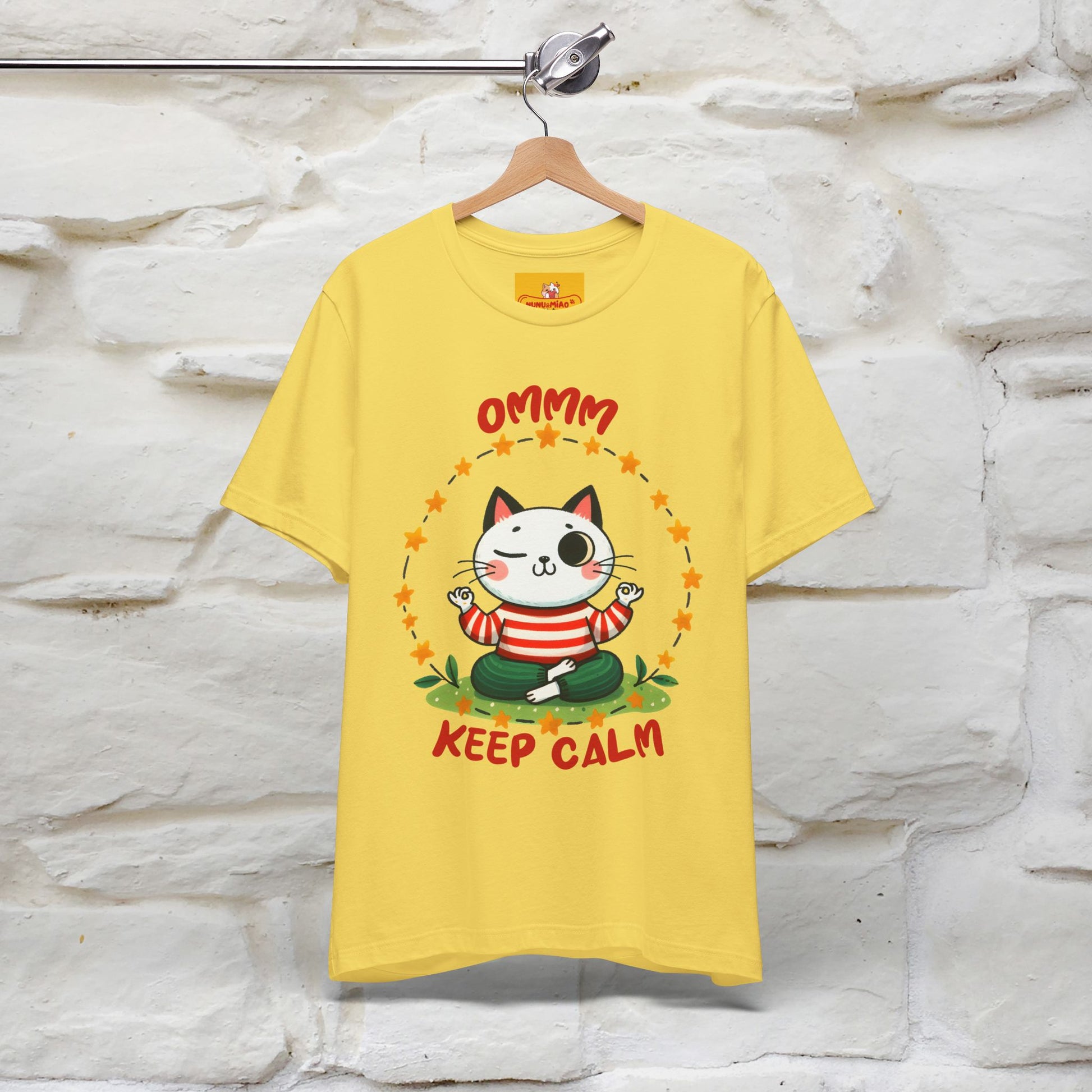 ''Ommm, Keep Calm'' Cat T-Shirt | Nunu&Miao Studio - Nunu&Miao Studio