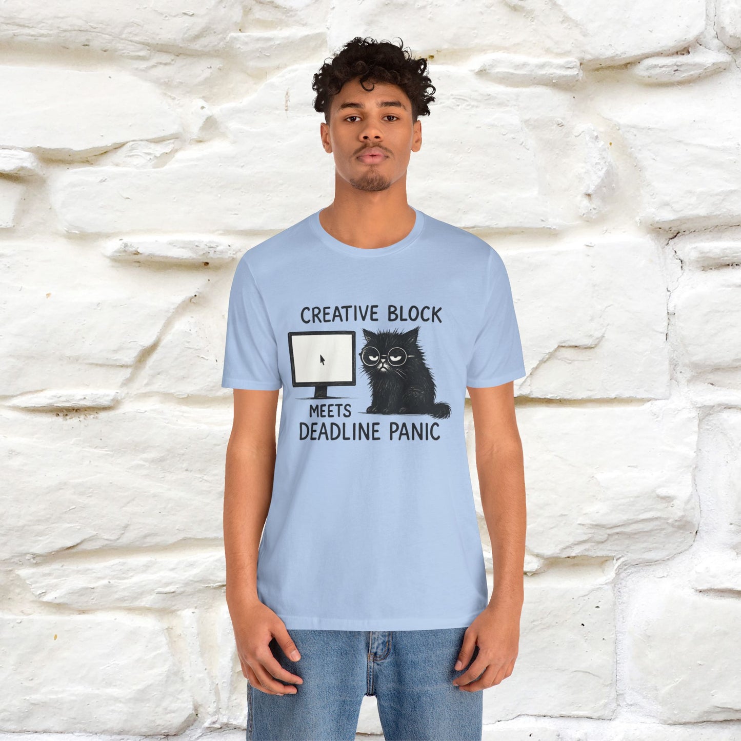 "Creative Block Meets Deadline..." |Cat T-Shirt | Nunu&Miao Studio - Nunu&Miao Studio