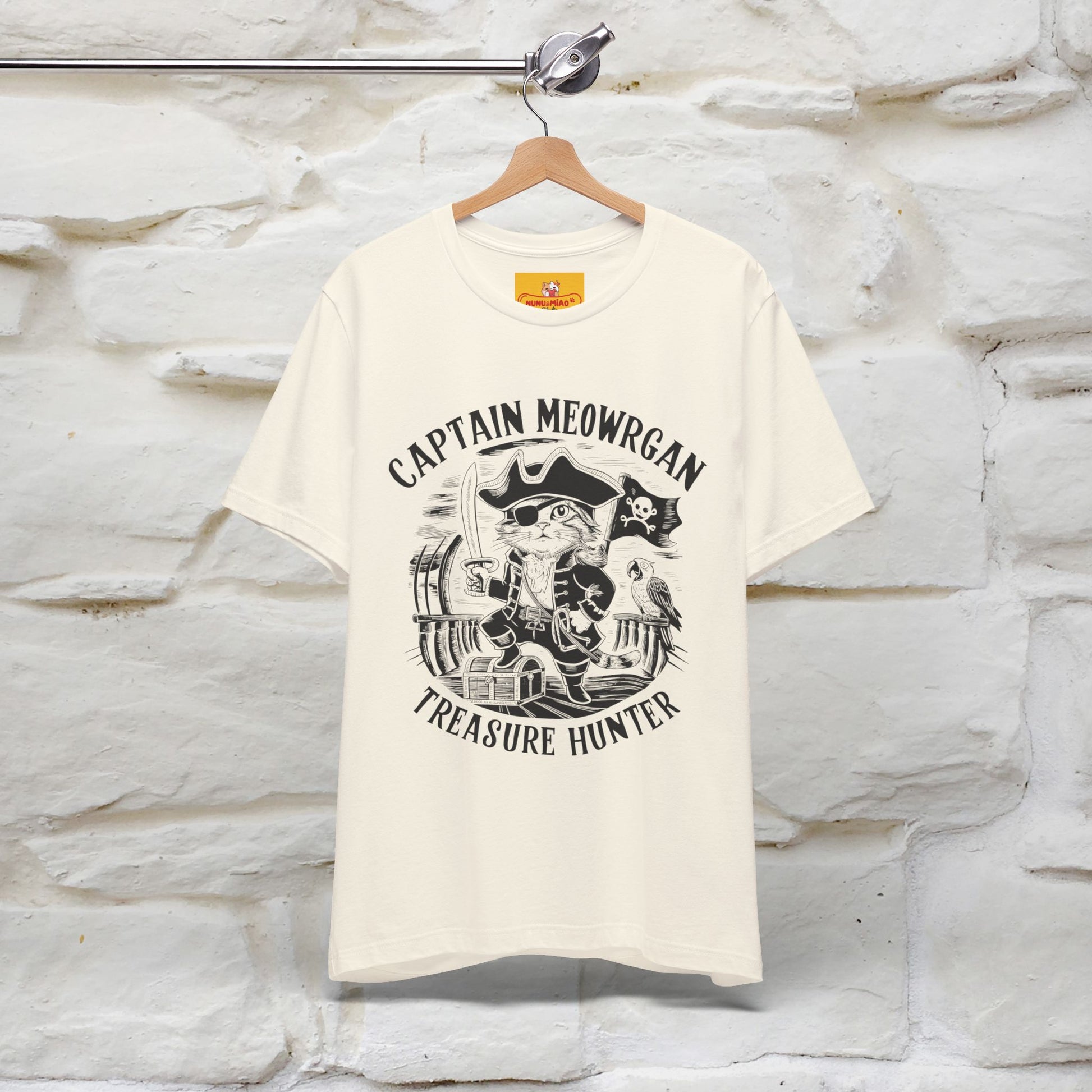 Captain Meowrgan Treasure Hunter |  |Cat T-Shirt | Nunu&Miao Studio - Nunu&Miao Studio