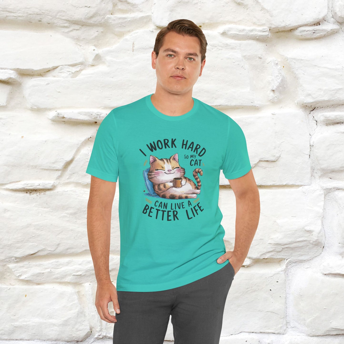 I Work Hard So My Cat Can Have a Better Life | Funny Cat Shirt  | Nunu&Miao Studio - Nunu&Miao Studio