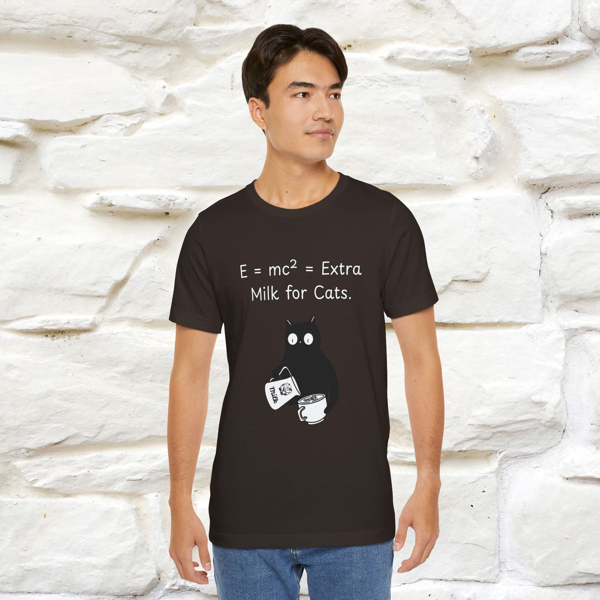 ''E = mc² = Extra Milk for Cats.''| Funny T-Shirt | Nunu&Miao Studio
