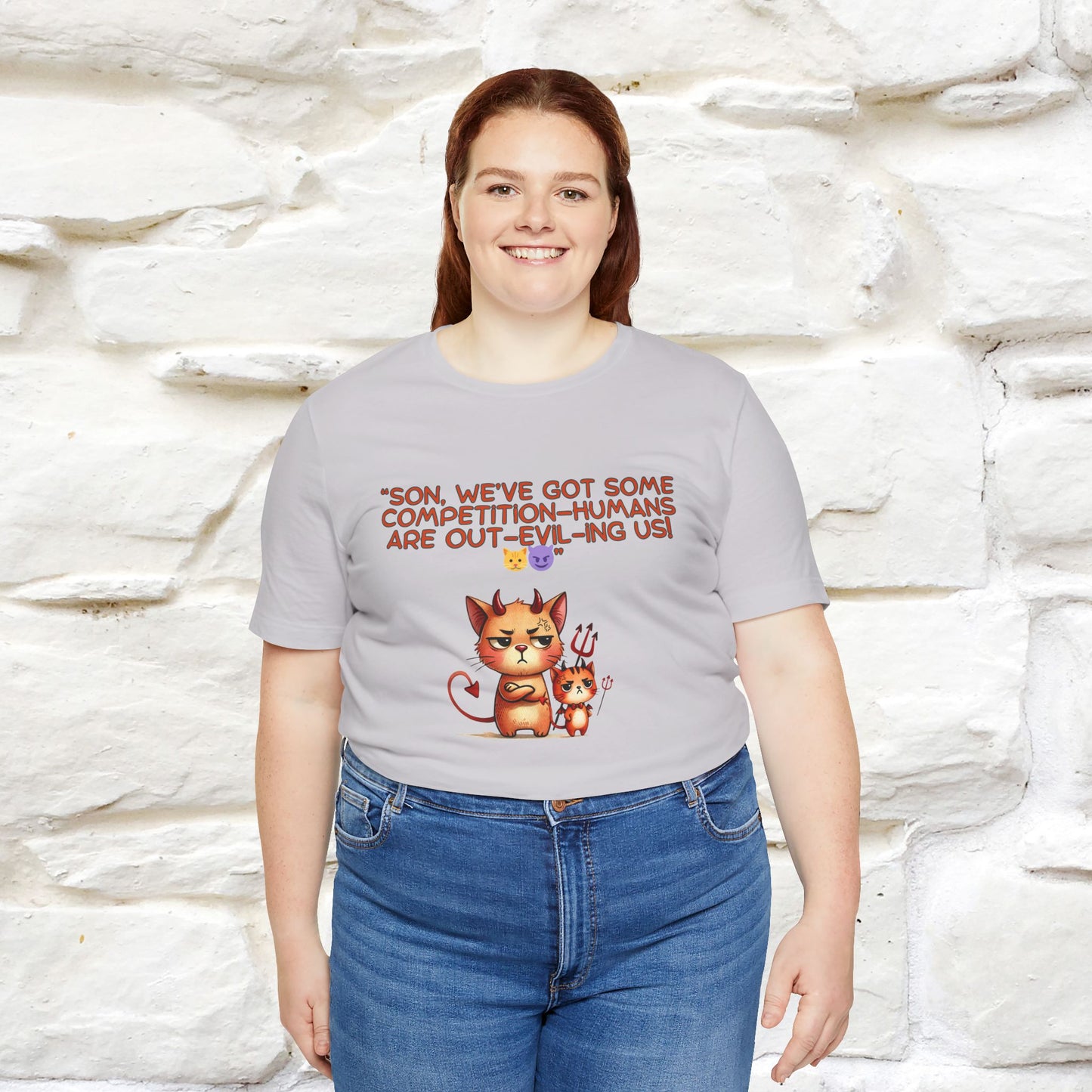 "Humans Are Out-Evil-Ing Us." Cat  T-shirt |Nunu&Miao Studio - Nunu&Miao Studio