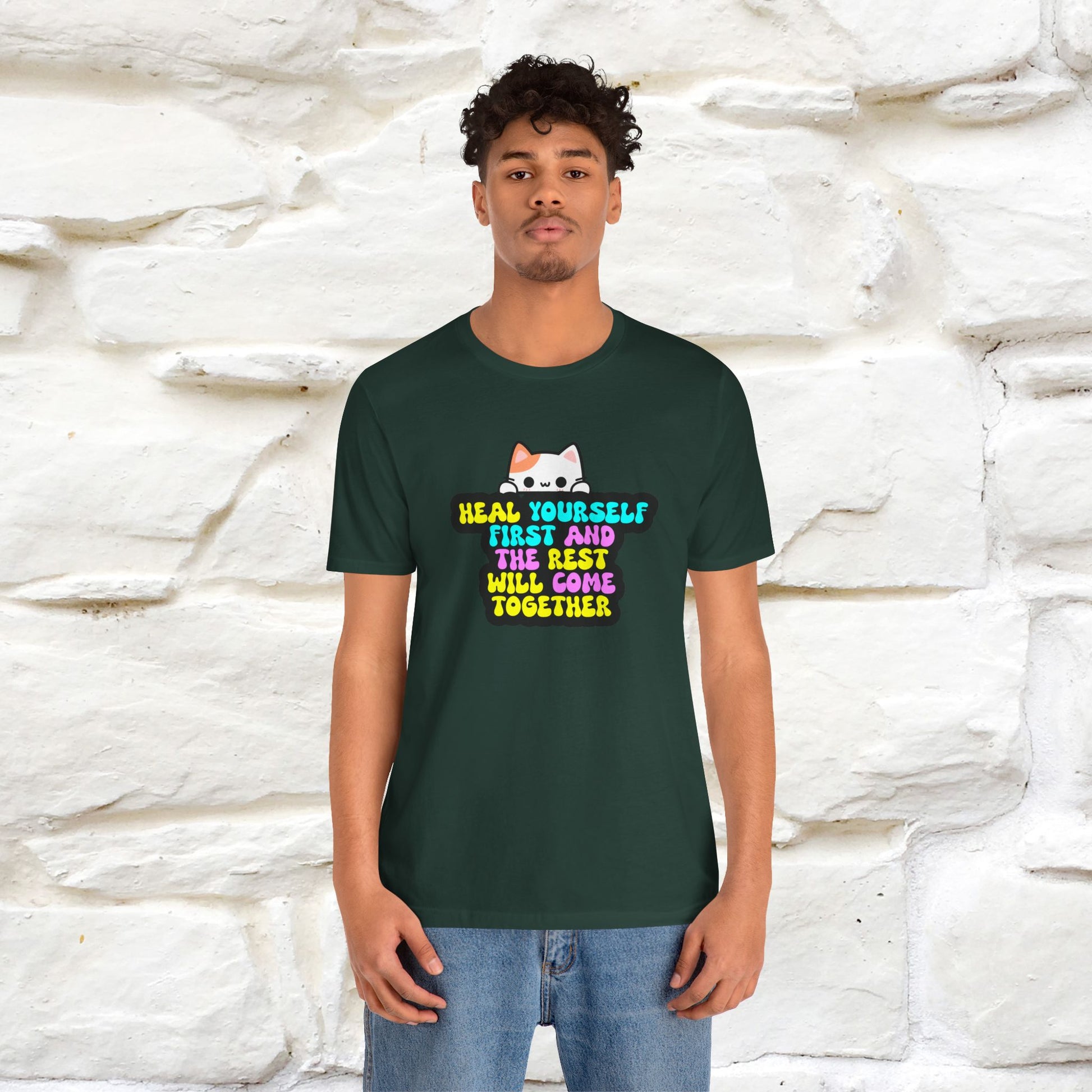 "Heal Yourself First And The Rest Will Come Together" T-shirt for Men & Women | 100% Cotton* - Nunu&Miao Studio