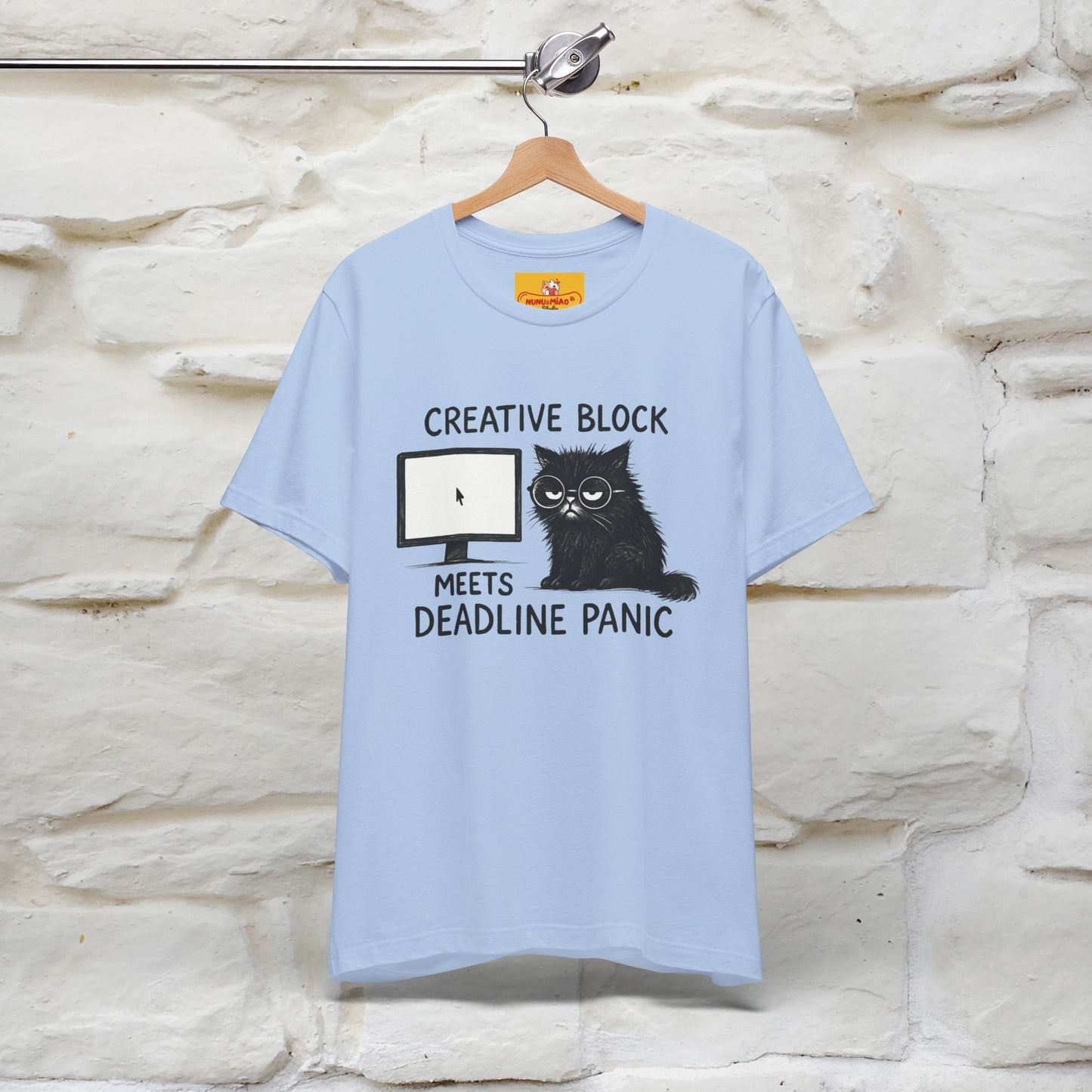 "Creative Block Meets Deadline..." |Cat T-Shirt | Nunu&Miao Studio - Nunu&Miao Studio