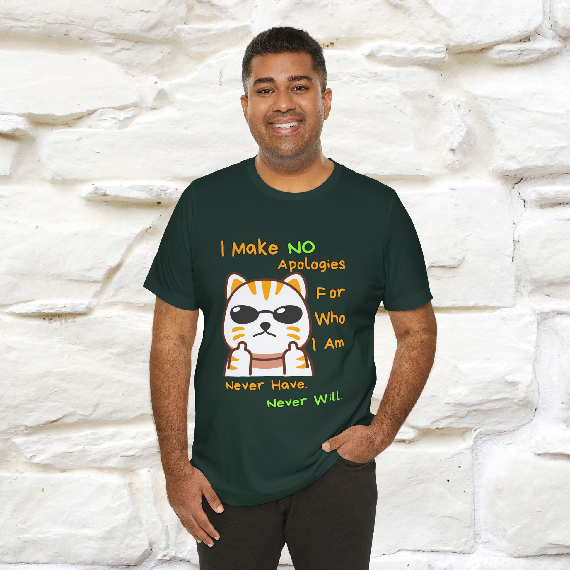 "I Make No Apologies... " |Cat T-Shirt | Nunu&Miao Studio - Nunu&Miao Studio