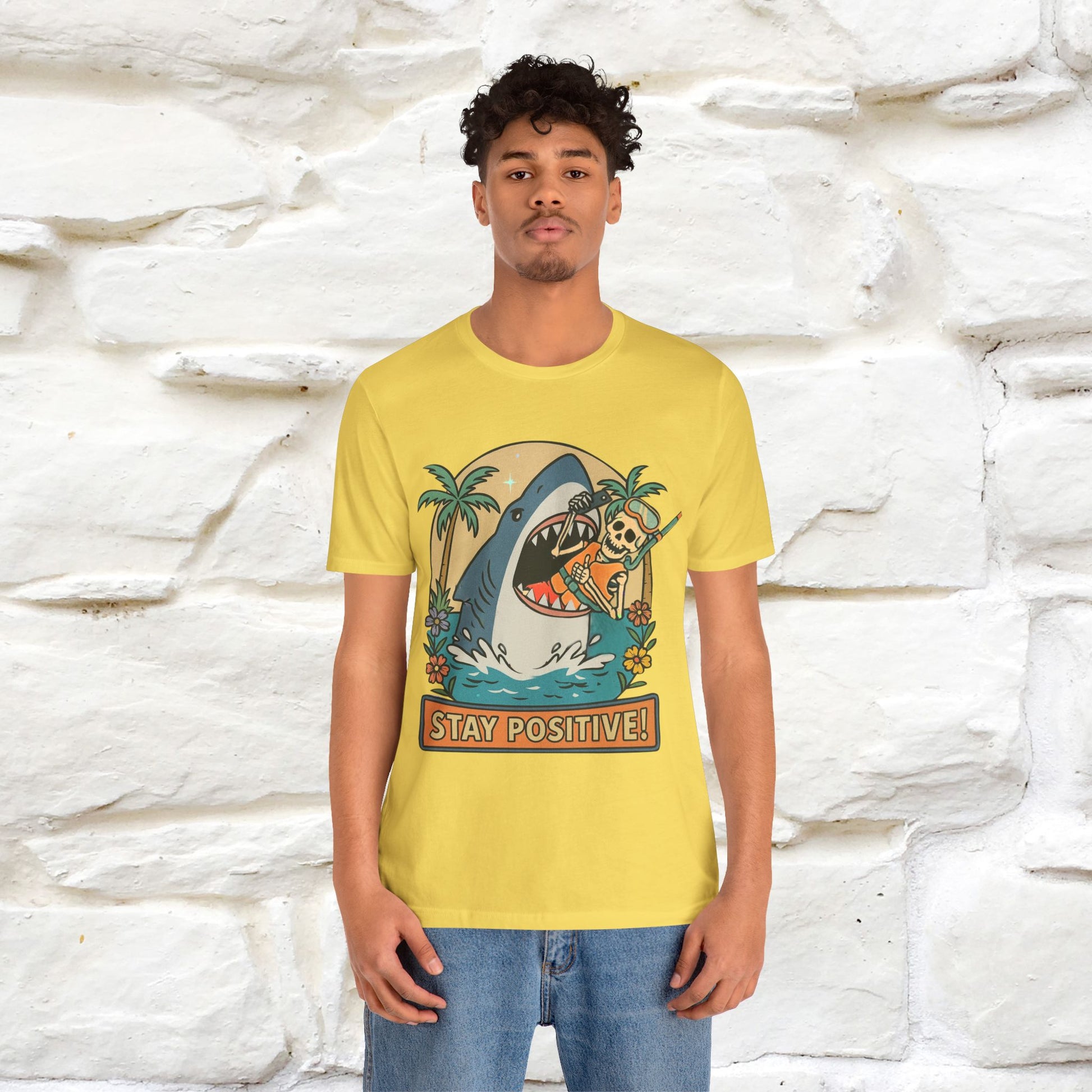 "Stay Positive" Funny T-shirt |Nunu&Miao Studio - Nunu&Miao Studio