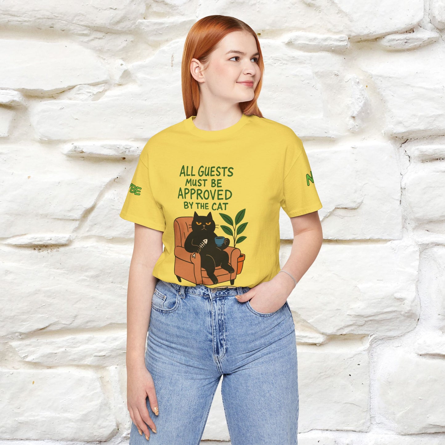 "All Guest Must Be Approved By The Cat - NO,MAYBE" Cat T-shirt |Nunu&Miao Studio - Nunu&Miao Studio