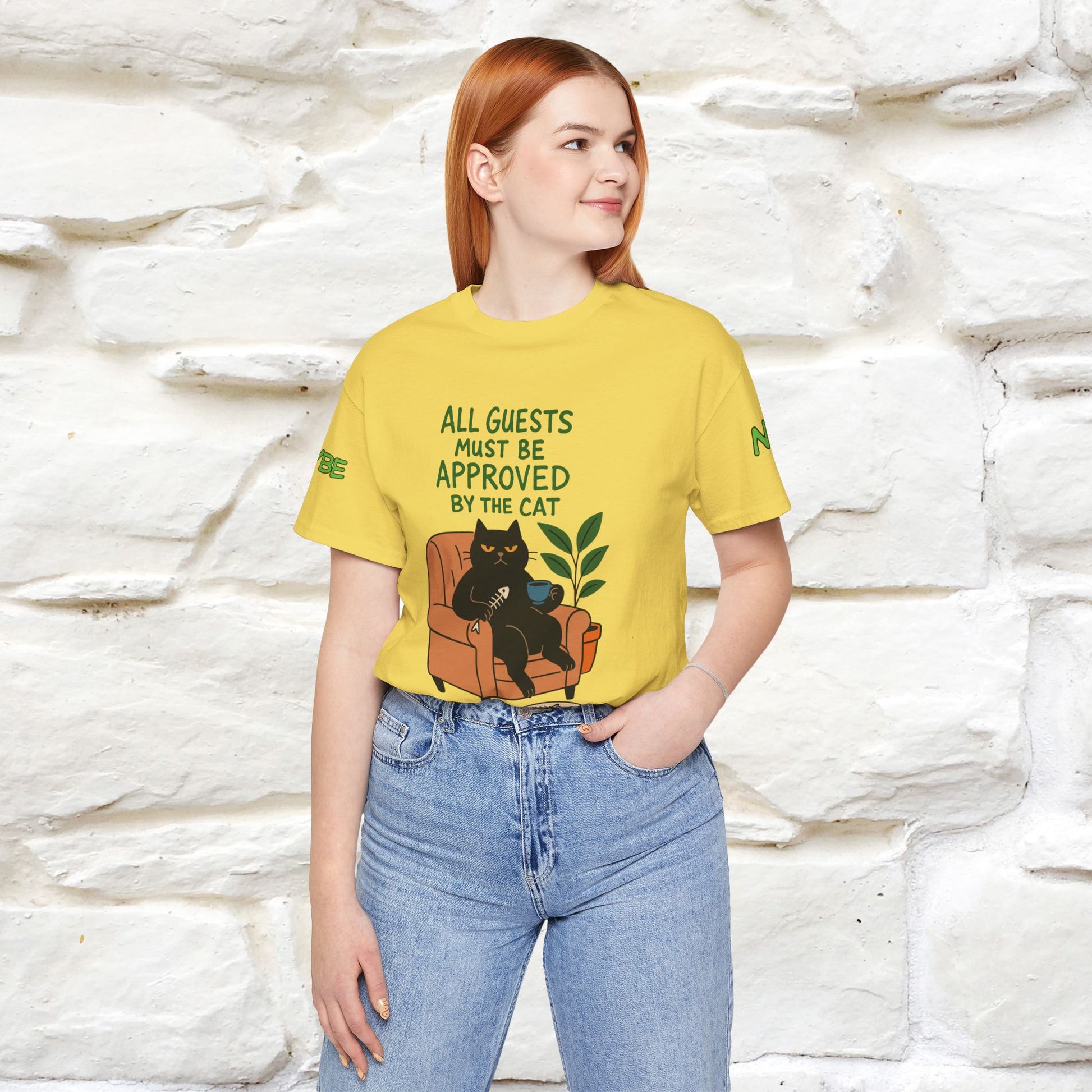 "All Guest Must Be Approved By The Cat - NO,MAYBE" Cat T-shirt |Nunu&Miao Studio - Nunu&Miao Studio