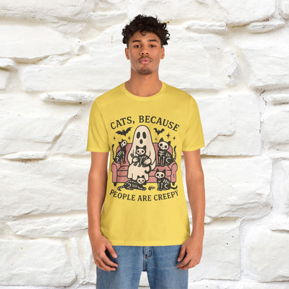 "Cat Because People Are Creepy" Halloween Cat T-shirt |Nunu&Miao Studio - Nunu&Miao Studio