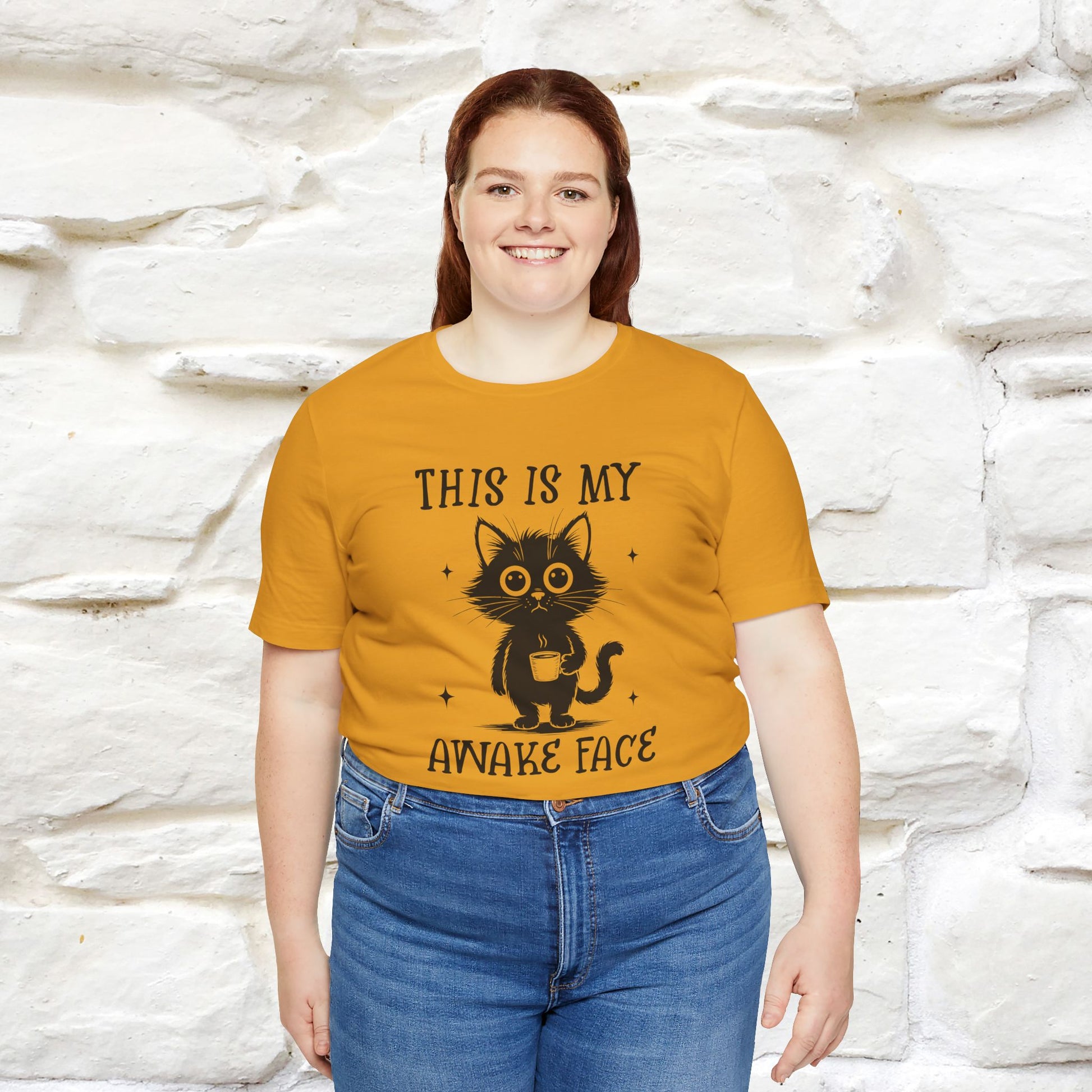 "This is My Awake Face" Cat T-Shirt | Funny Design | Nunu&Miao Studio - Nunu&Miao Studio