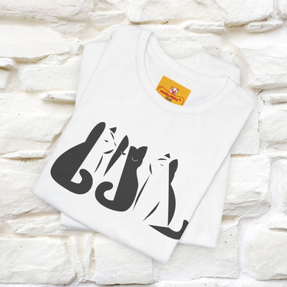"Black And White'' Cat T-Shirt Front and Back Design | Nunu&Miao Studio - Nunu&Miao Studio
