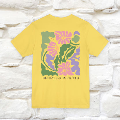 "Remember Your Why'' Cat T-Shirt Front and Back Design | Nunu&Miao Studio - Nunu&Miao Studio