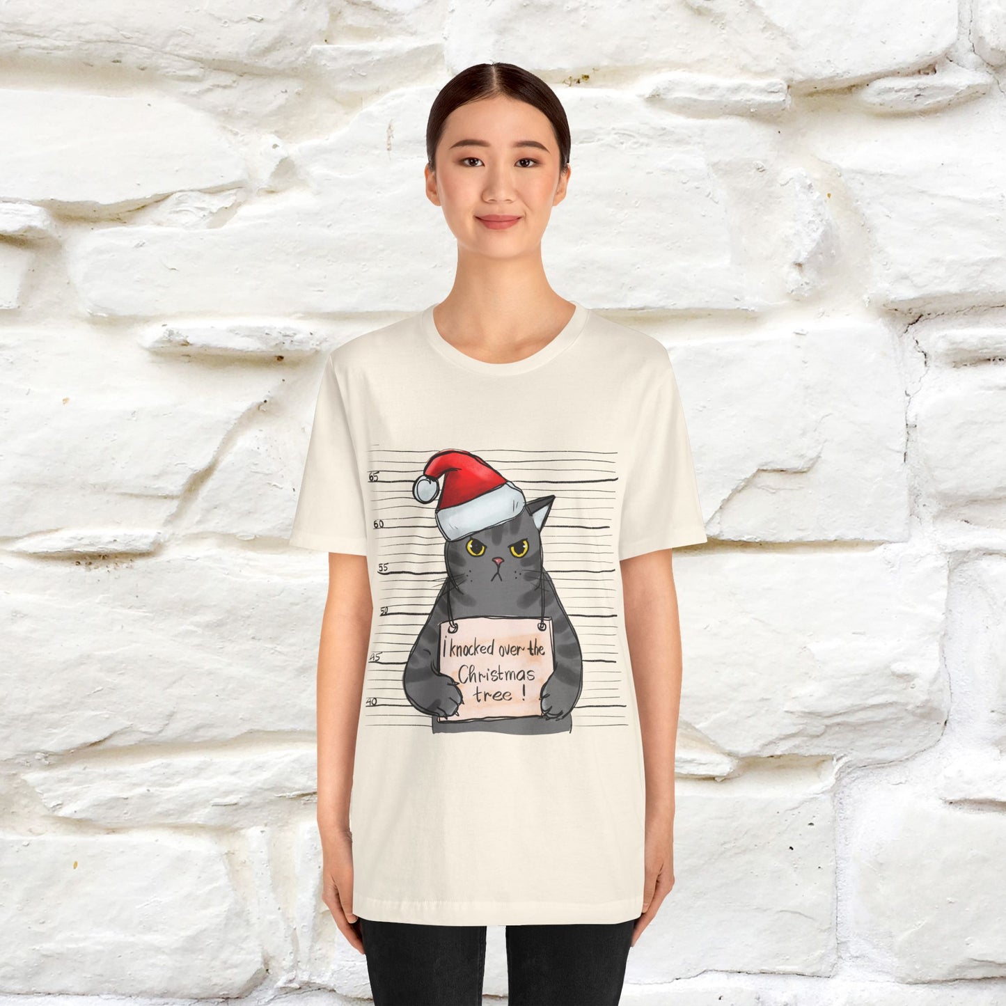 "I Knocked Over The Christmas Tree " |Funny Cat T-Shirt | Nunu&Miao Studio