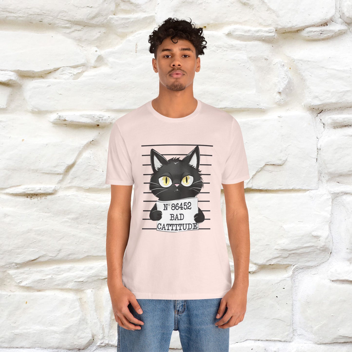 "Bad Cattitude" T-Shirt for Men & Women | 100% Cotton* - Nunu&Miao Studio